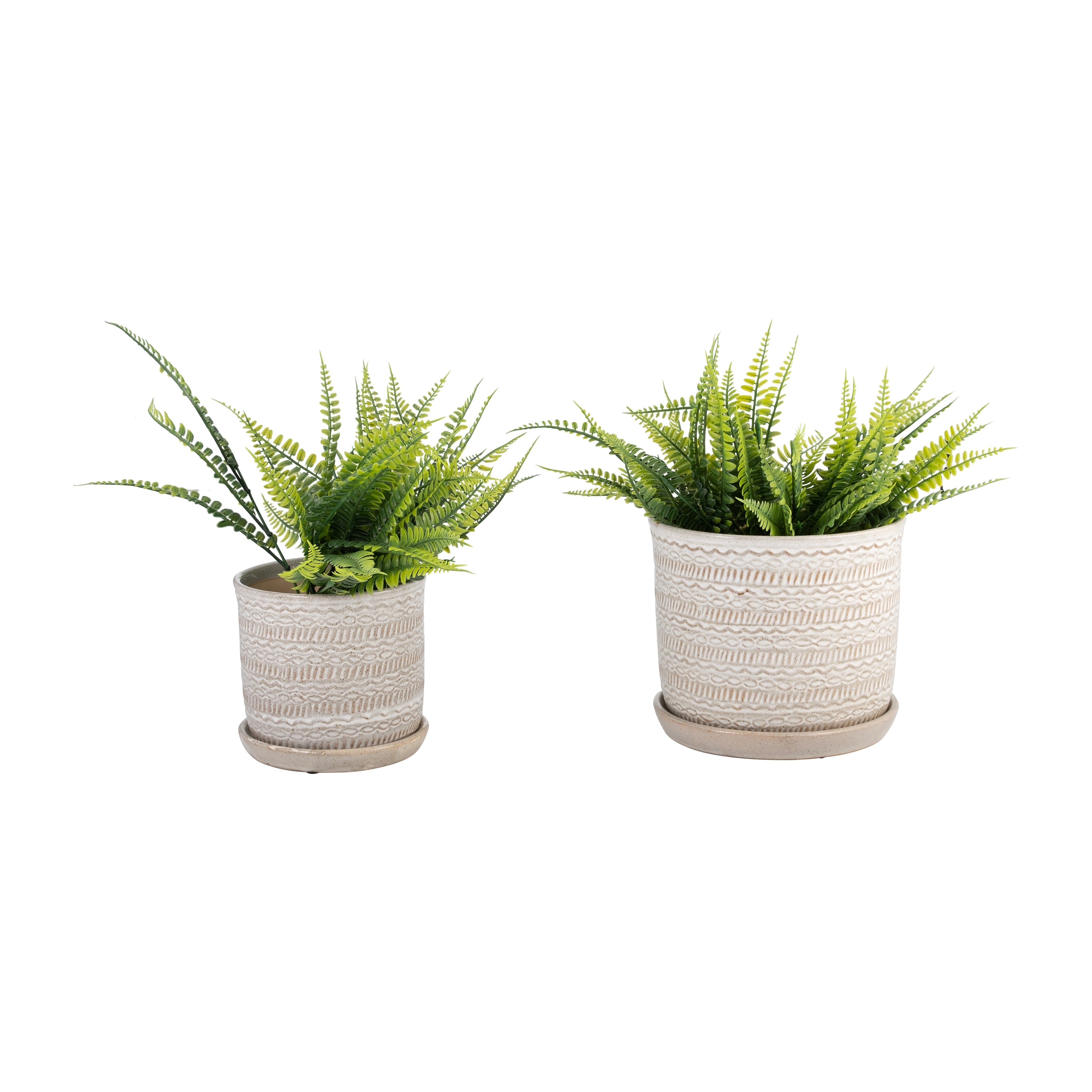 Sagebrook Home Modern Indoor or Outdoor Ceramic Planter Set of 2