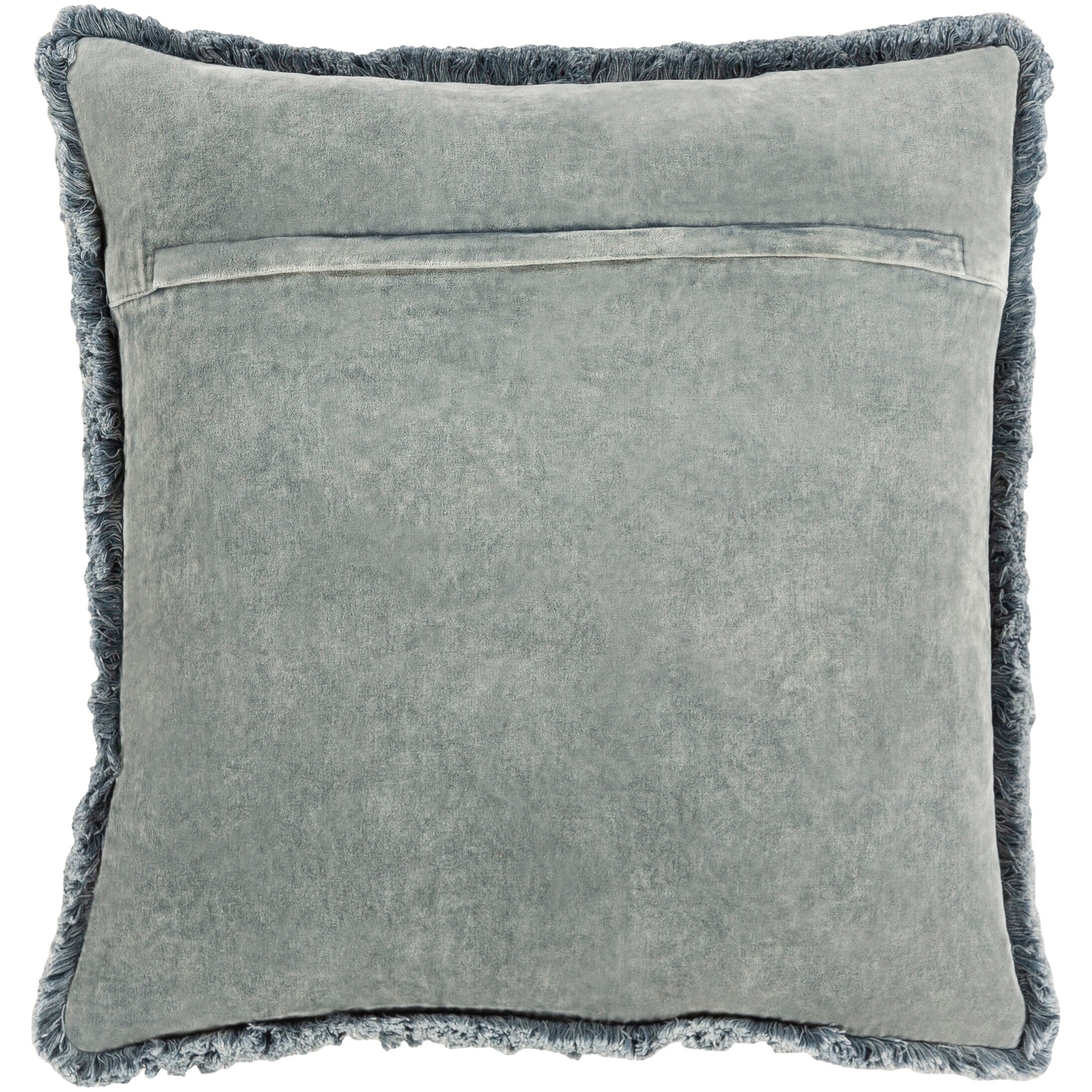 Surya Wasco Cotton Velvet Fringe 18-inch Throw Pillow