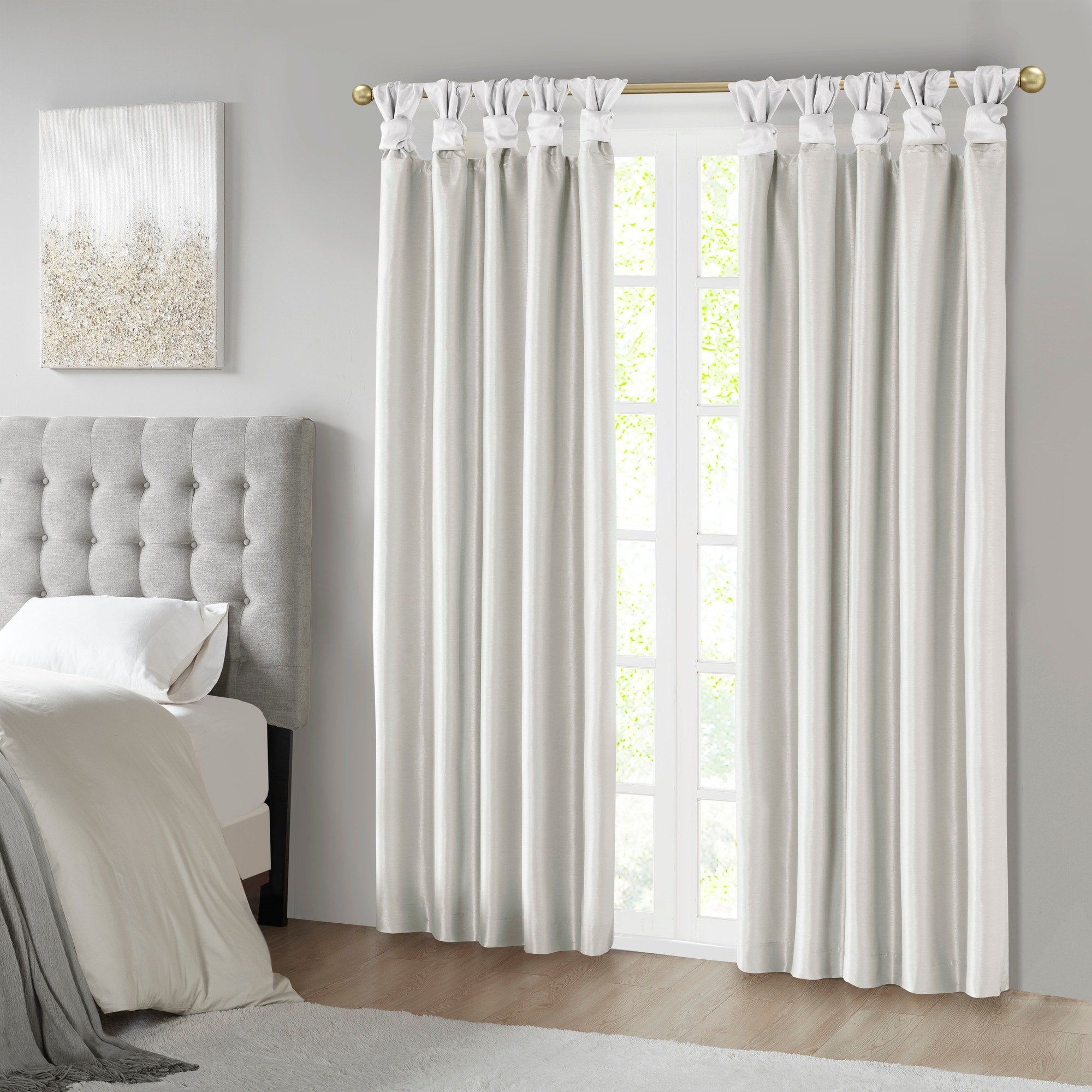 Madison Park Natalie Twist Tab Total Blackout Window Curtain Panel