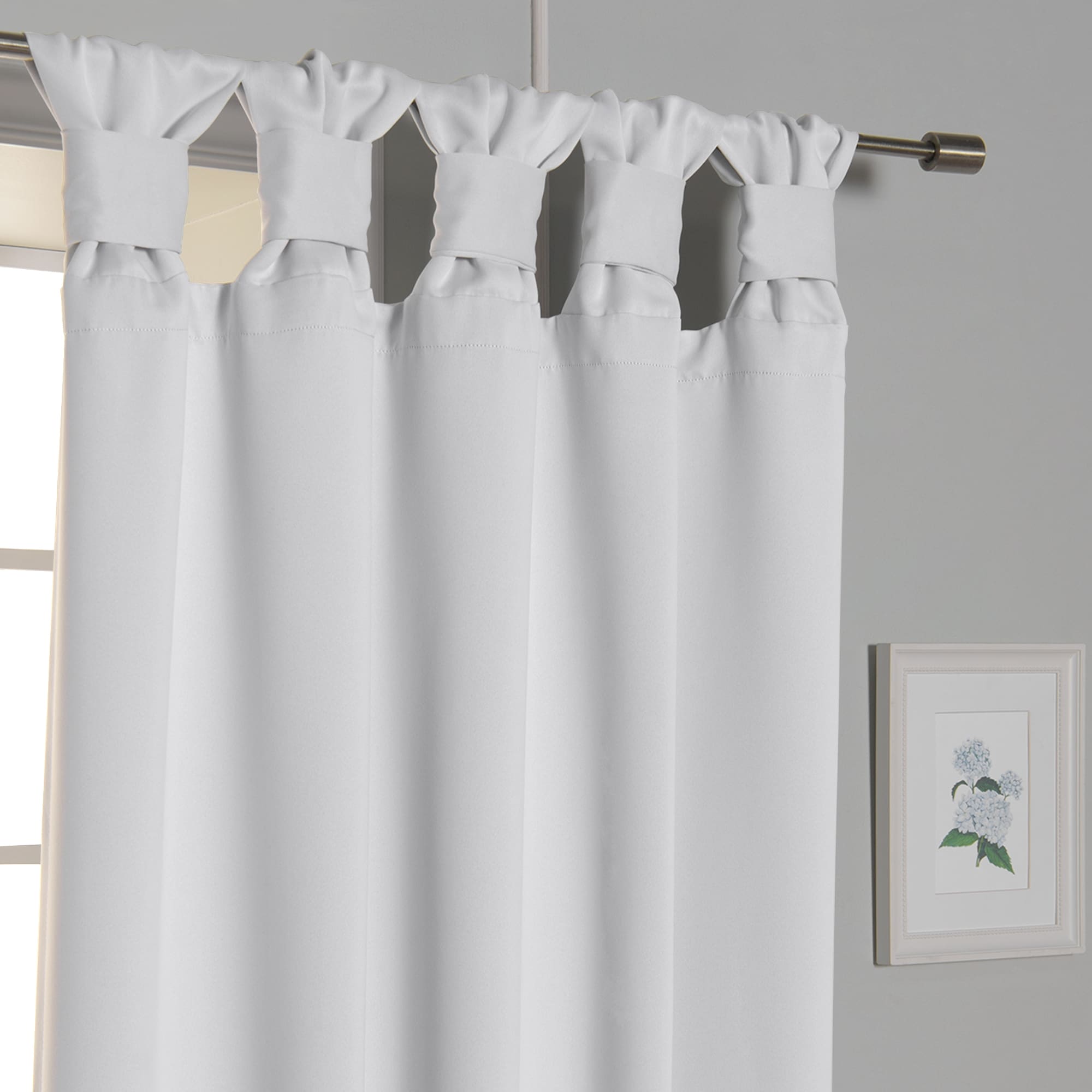 Aurora Home Thermal Insulated Blackout Knotted Tab Curtains