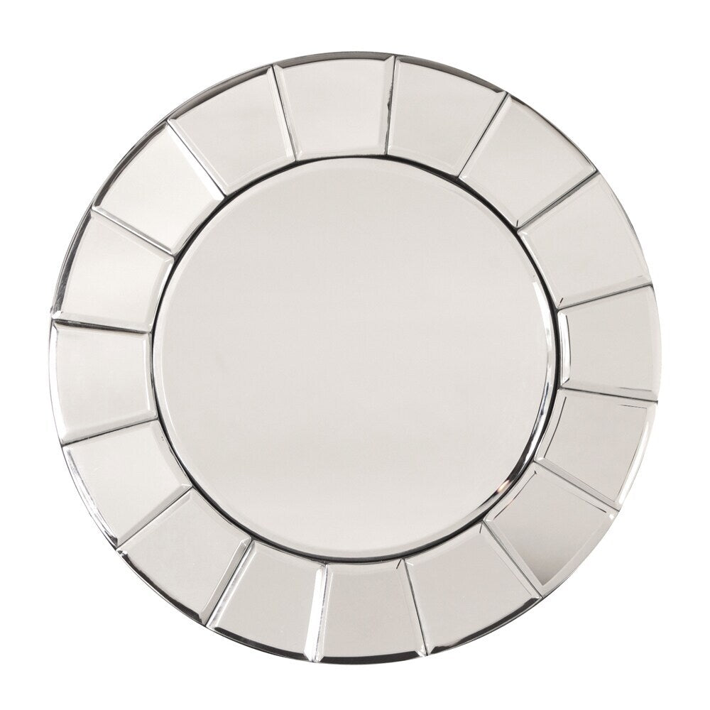 Allan Andrews Round Tiled Dina Accent Wall Mirror - Chrome - 12 H x 12 W x 1 D