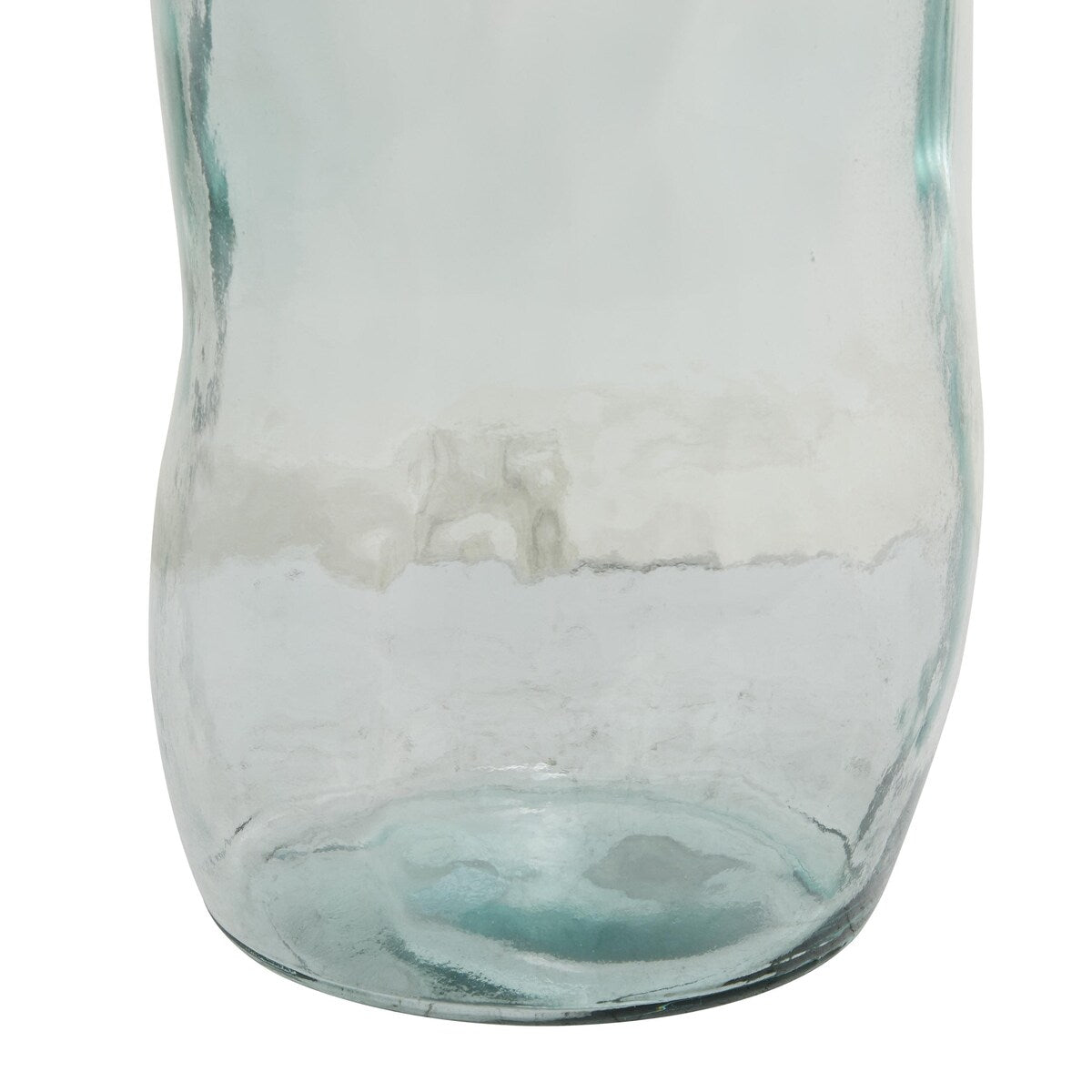 Recycled Glass Abstract Handmade Curved Spanish Bottle Decorative Vase - Green, Blue, Clear, Brown - Roche River Decor