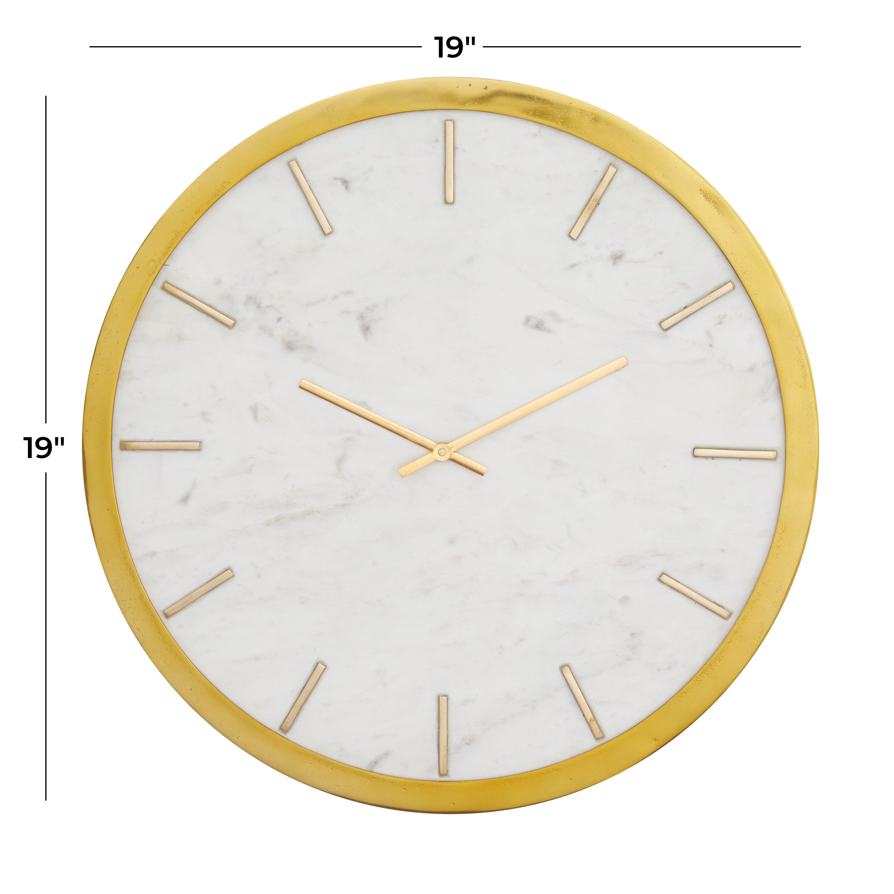 CosmoLiving by Cosmopolitan Marble Glam Wall Clock