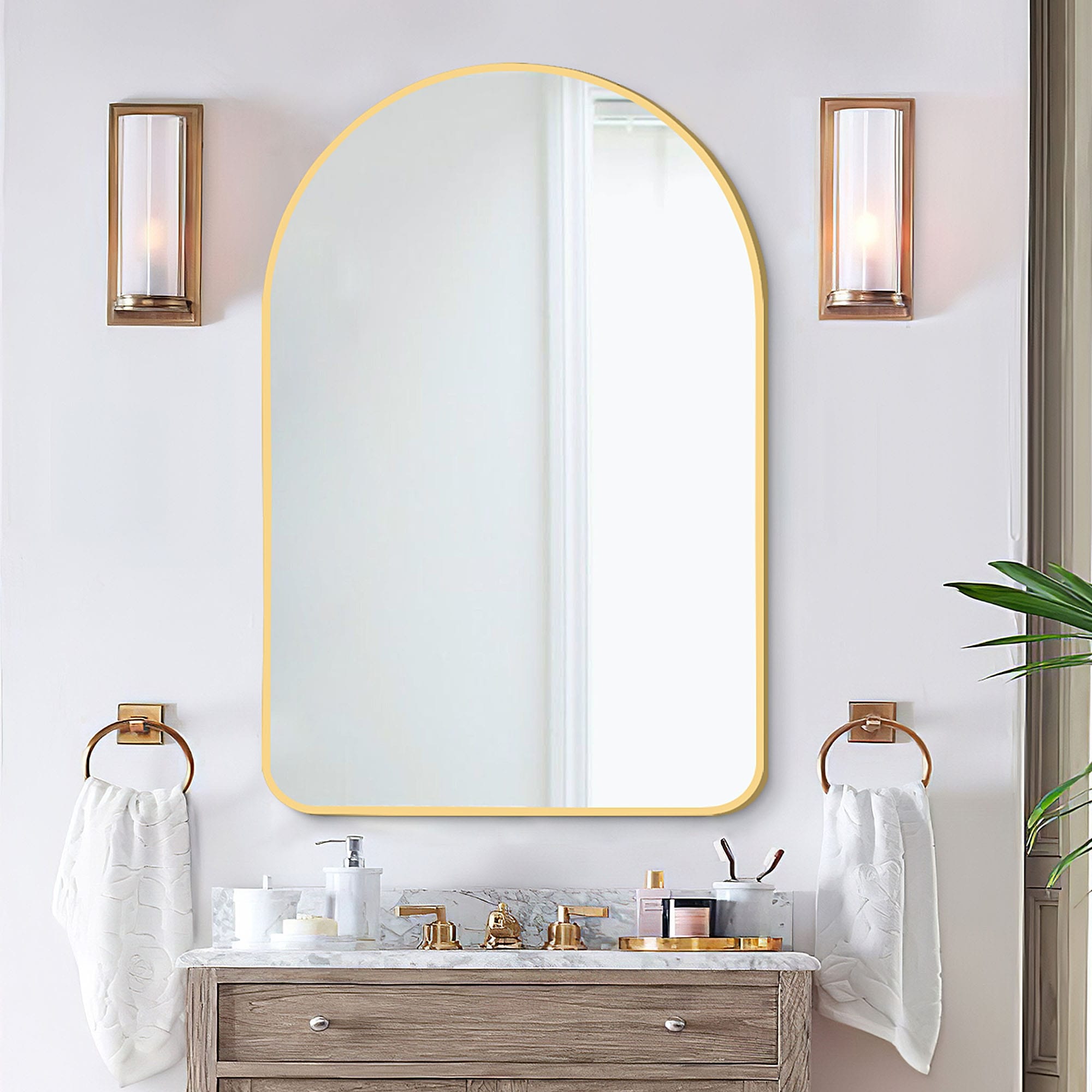 Modern Arch Bathroom Wall-mounted Mirror Vanity Mirror