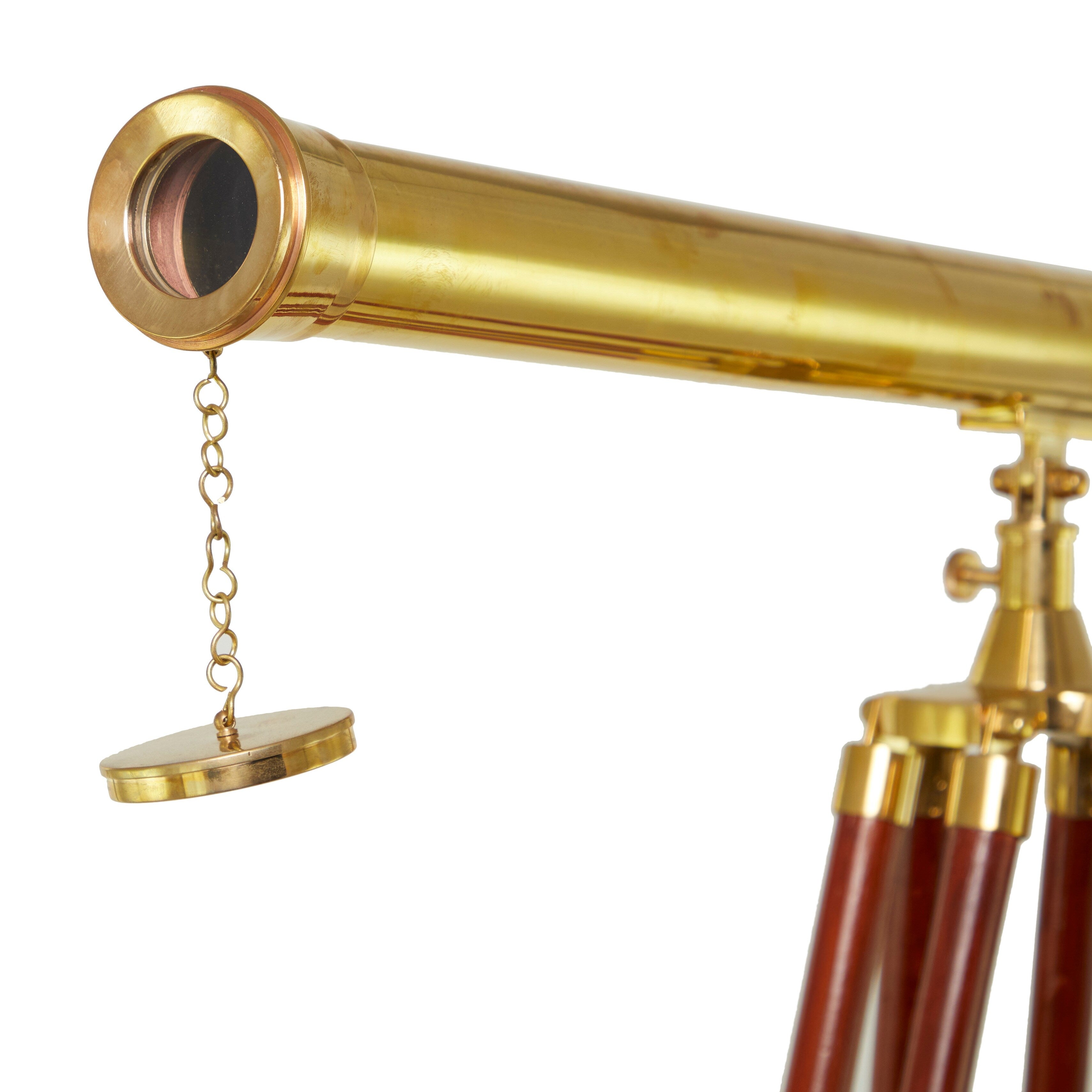 Polished Vintage Metal Telescope - Silver, Gold, Brass