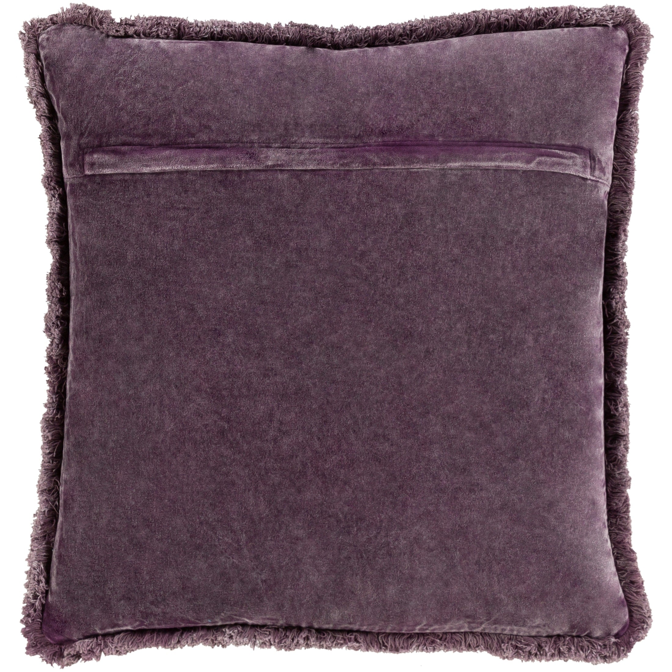 Surya Wasco Cotton Velvet Fringe 18-inch Throw Pillow