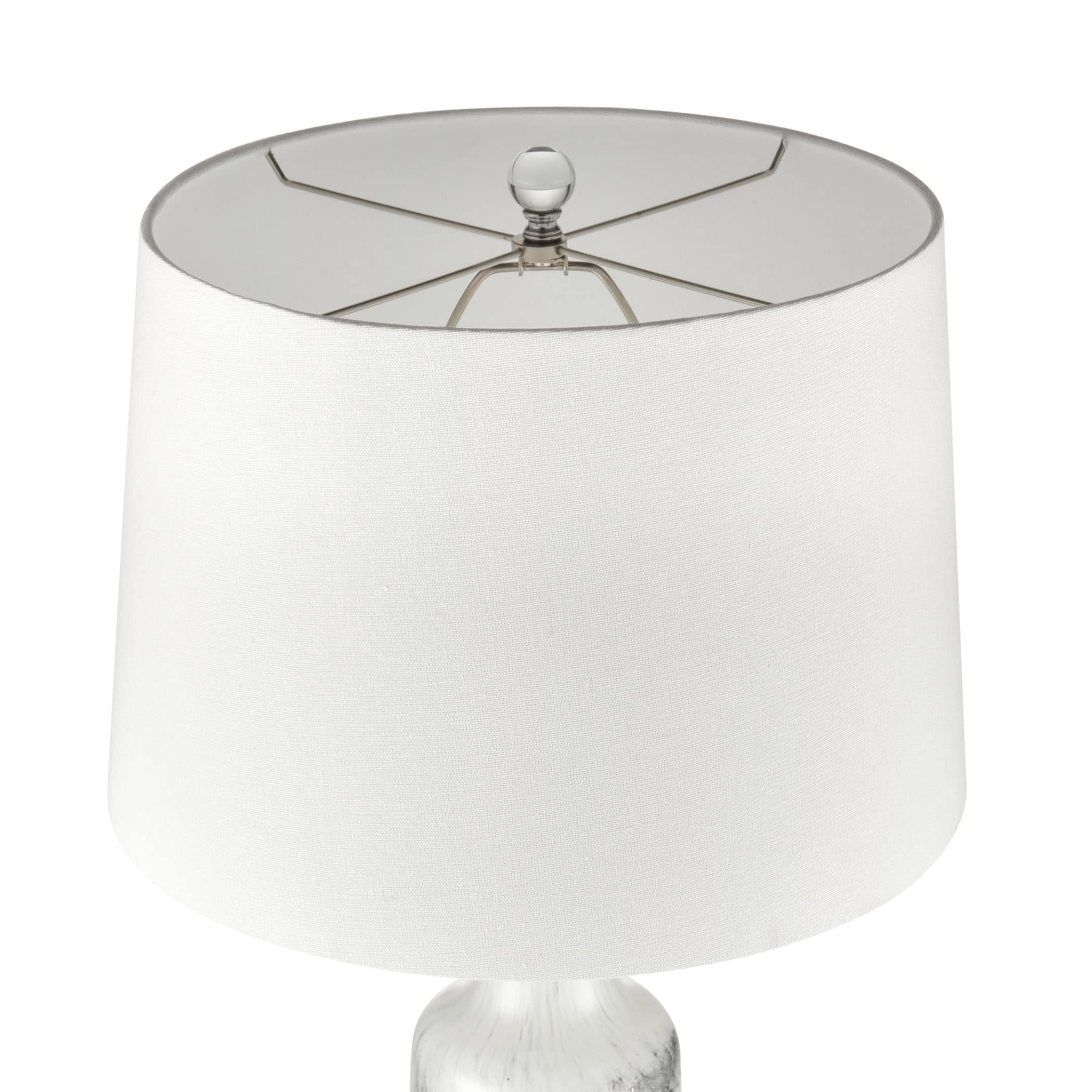 Abilene glass table lamp in White (Set of 2)