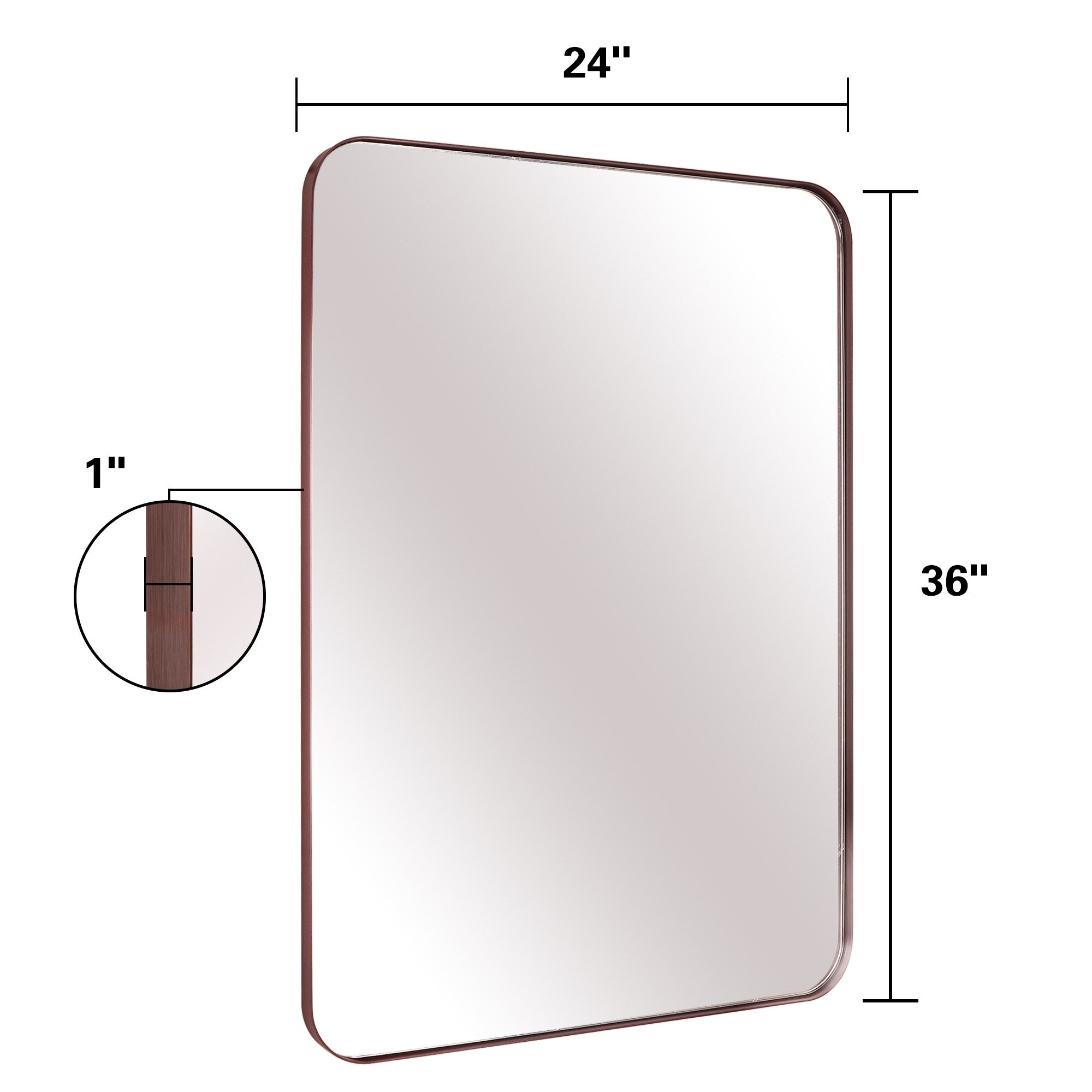 Stainless Steel Rectangular Mirror, Bathroom Mirror, Dressing Mirror, Wall Mirror, Decorative Mirror