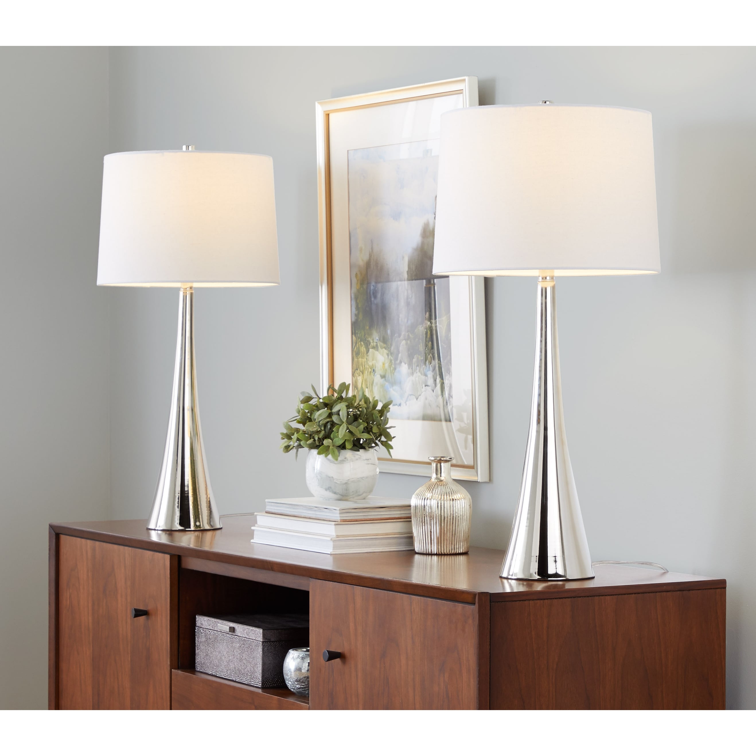 Silver Orchid Alba 29 Metal Table Lamp (Set of 2)