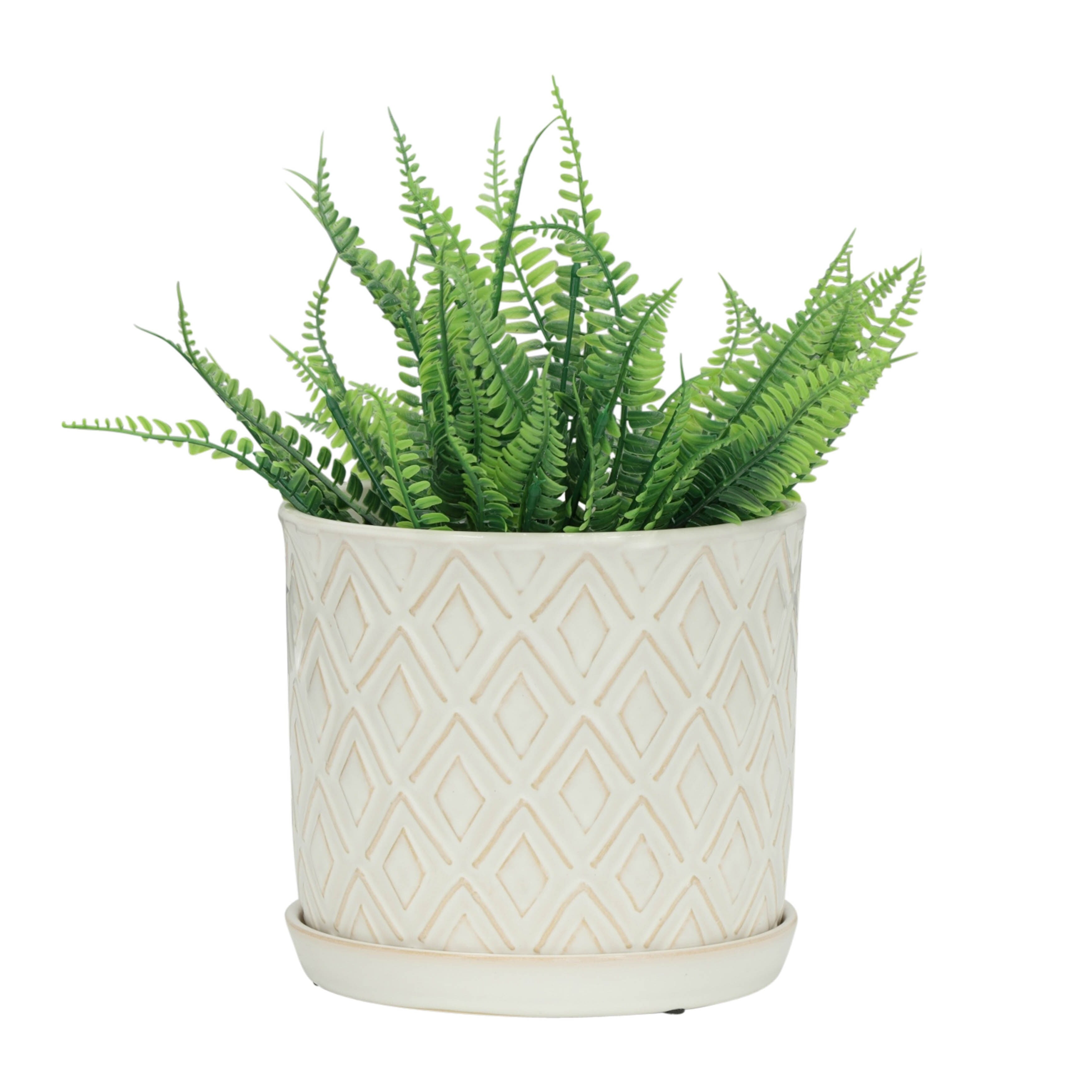 Sagebrook Home Modern Indoor or Outdoor Ceramic Planter Set of 2