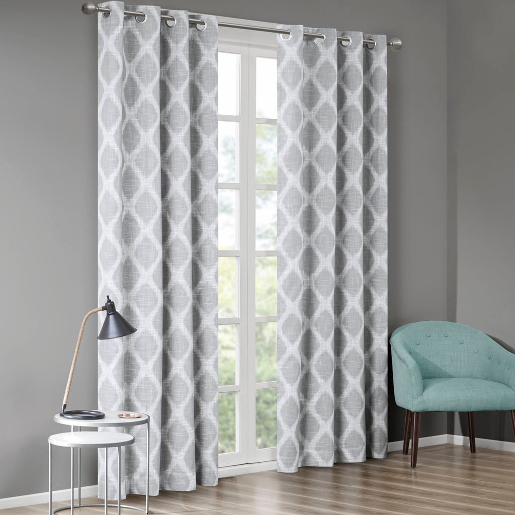 Jacquard Grommet Top Total Blackout Curtain Panel