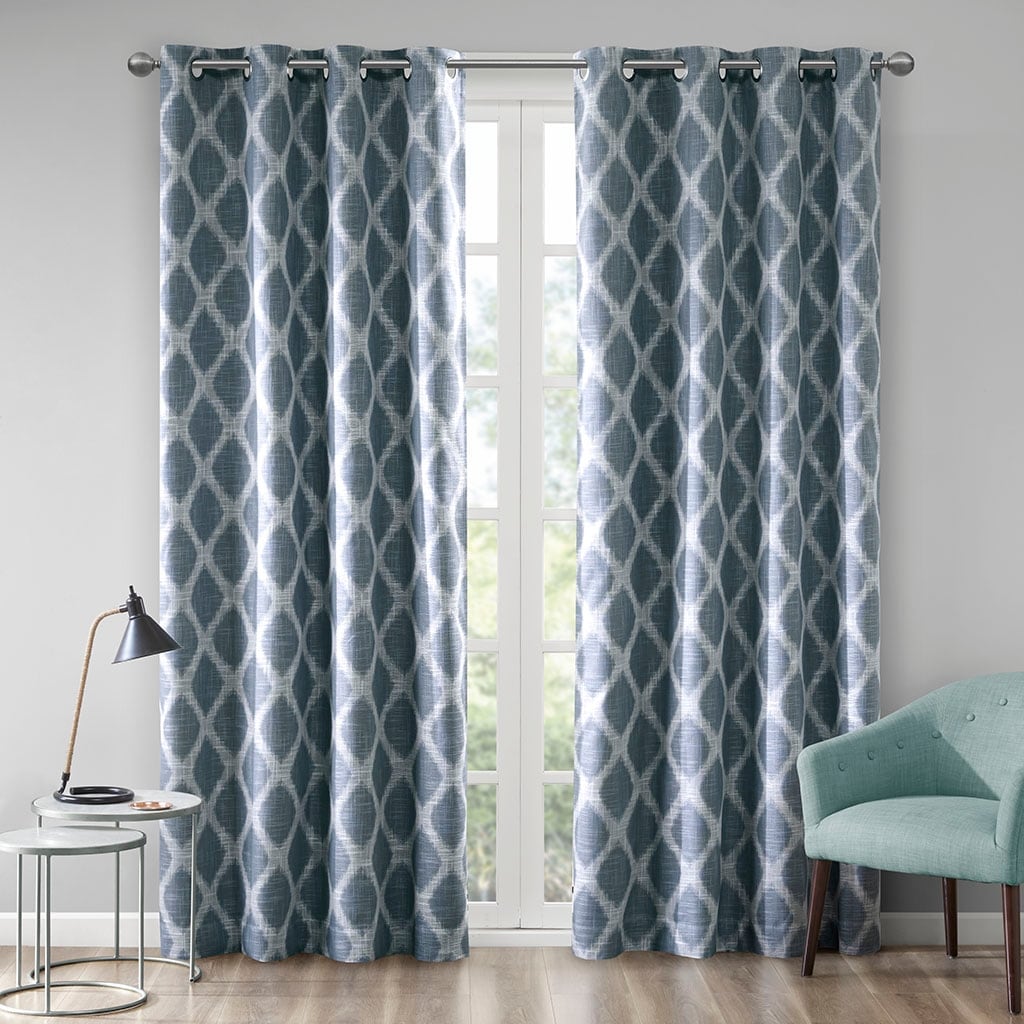 Printed Ikat Blackout Curtain Panel