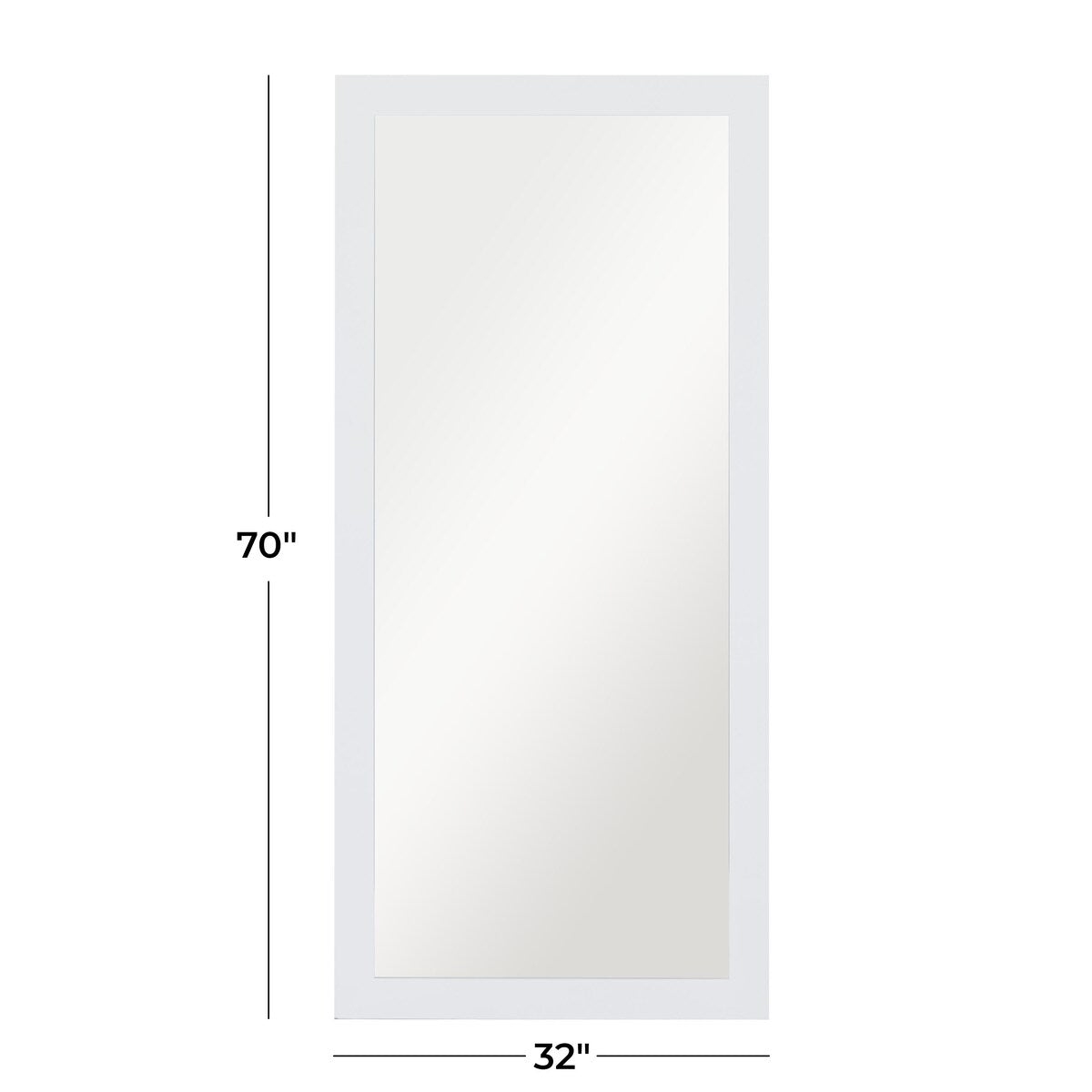 Wooden Rectangular Minimalistic Room Wall Mirror - White or Black - Roche River Decor