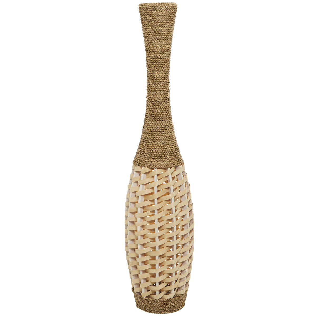 Seagrass Handmade Tall Woven Floor Decorative Vase - Brown - Roche River Decor