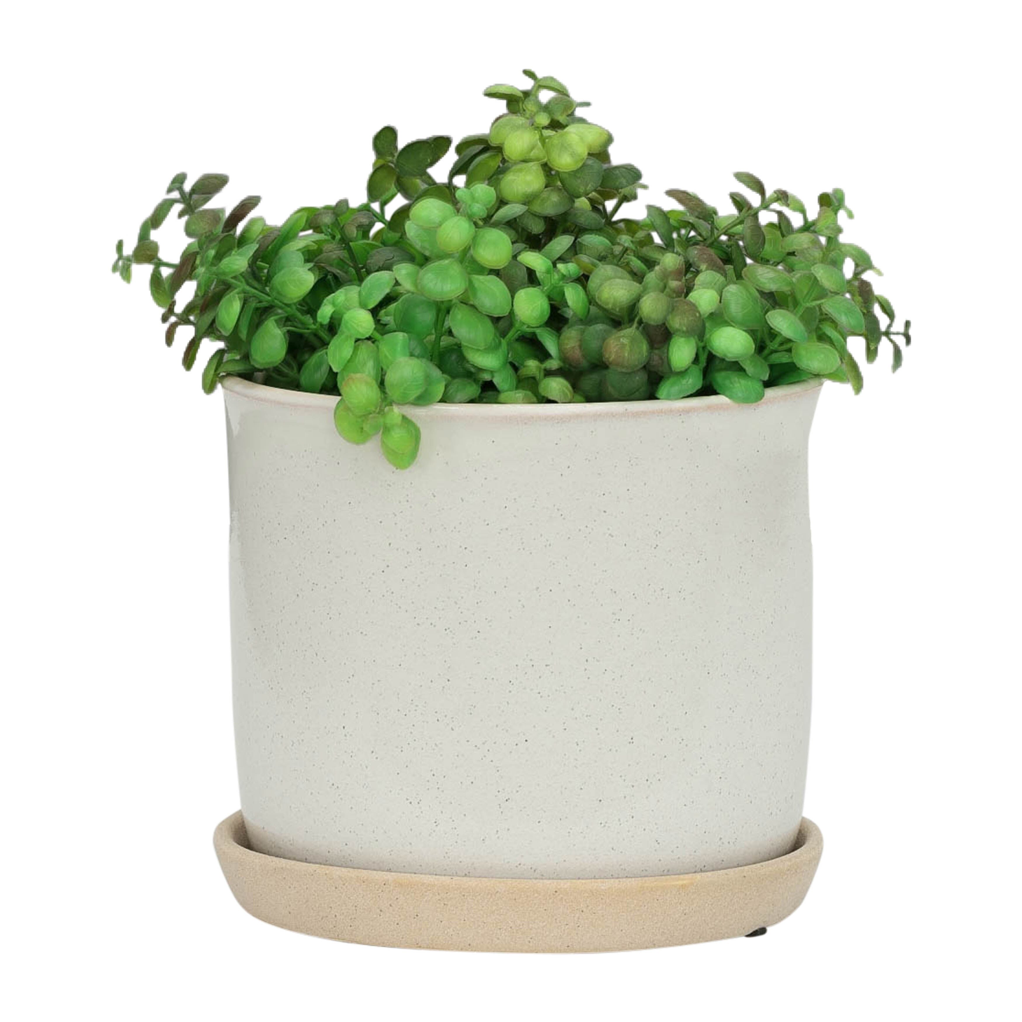 Sagebrook Home Modern Indoor or Outdoor Ceramic Planter Set of 2