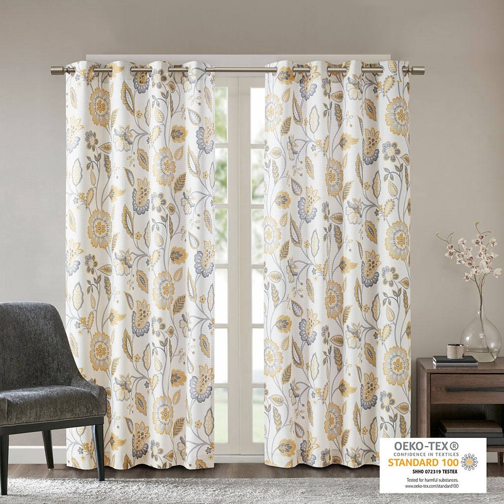 Jacquard Printed Room Darkening Curtain Panel(Only 1 Pc Panel