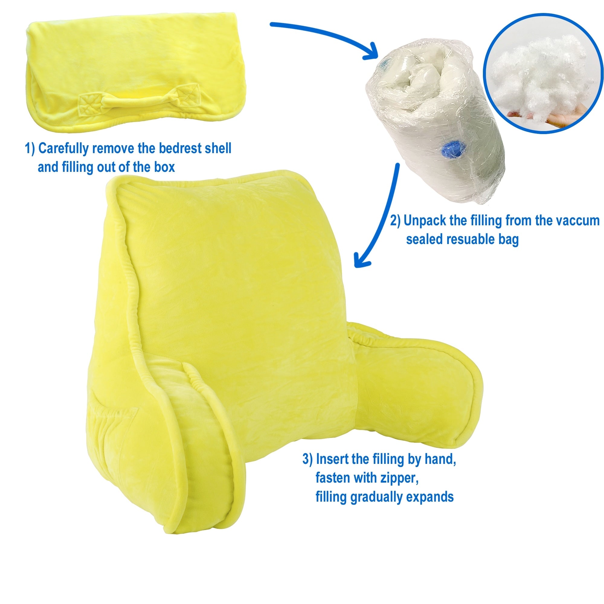 Super soft Lounger Need Assembly Bedrest Reading Pillow