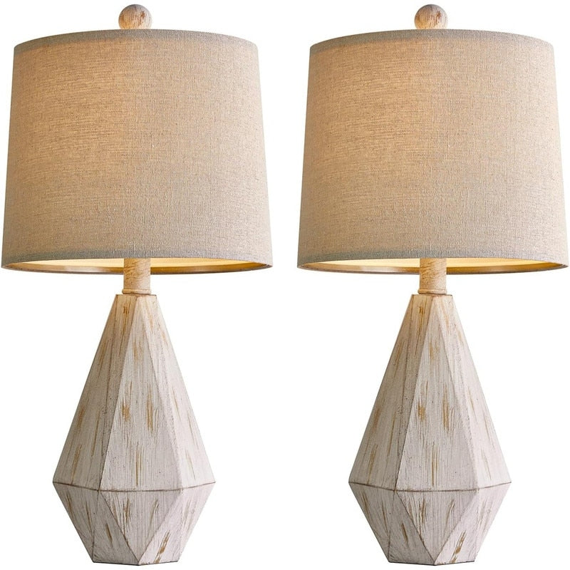 20.25 Table Lamp Set of 2 Contemporary Classic Nightstand Lamps - 20.25‘’ Small Size