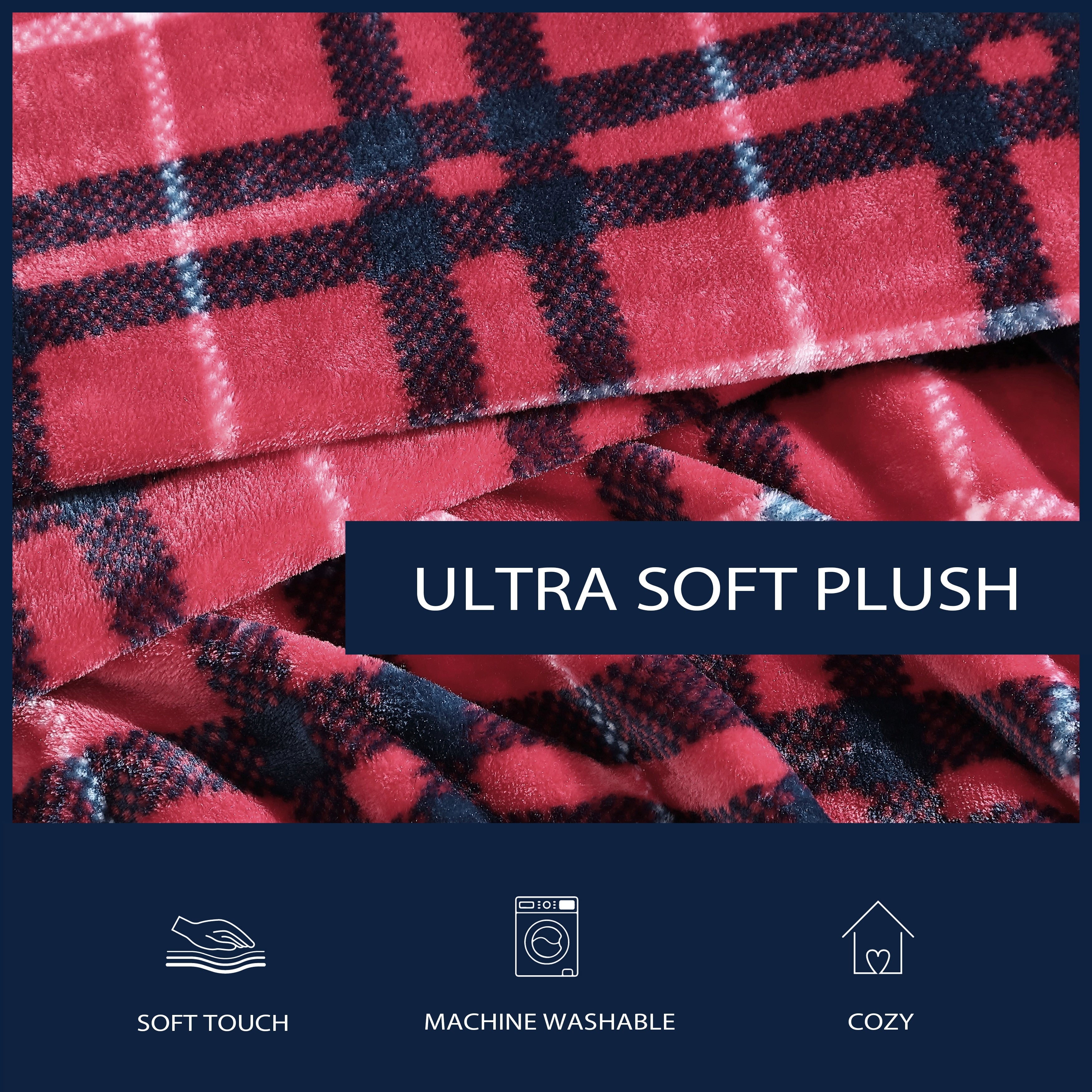 Nautica Printed Ultra Soft Plush Printed Fleece Blanket