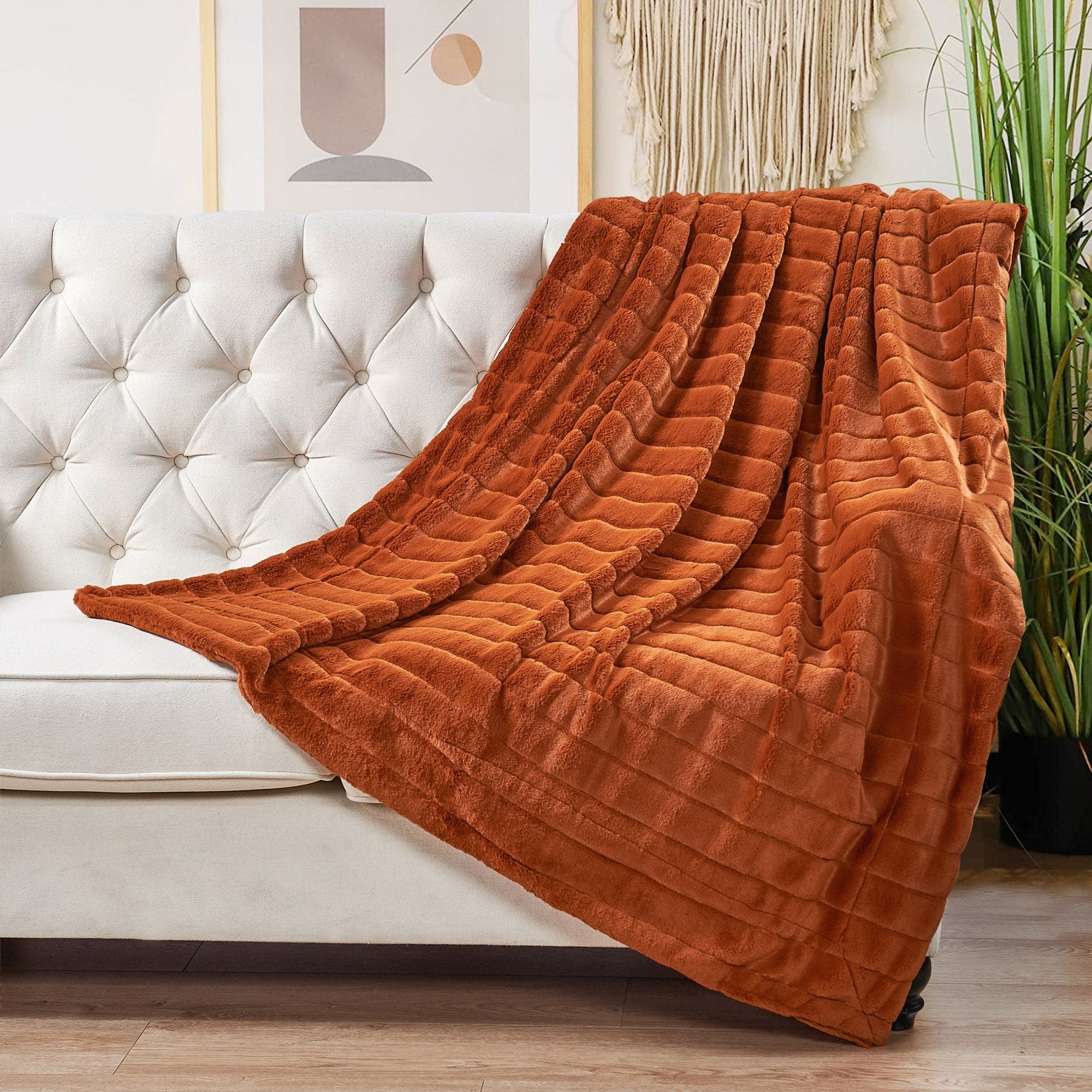 Solid Color SuperMink FauxFur Throw