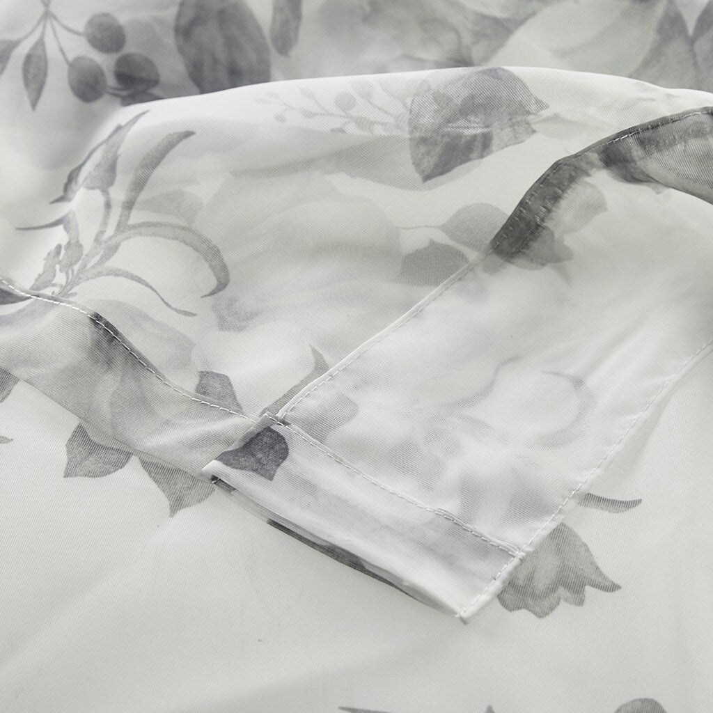 Rod Pocket and Back Tab Voile Sheer Curtain