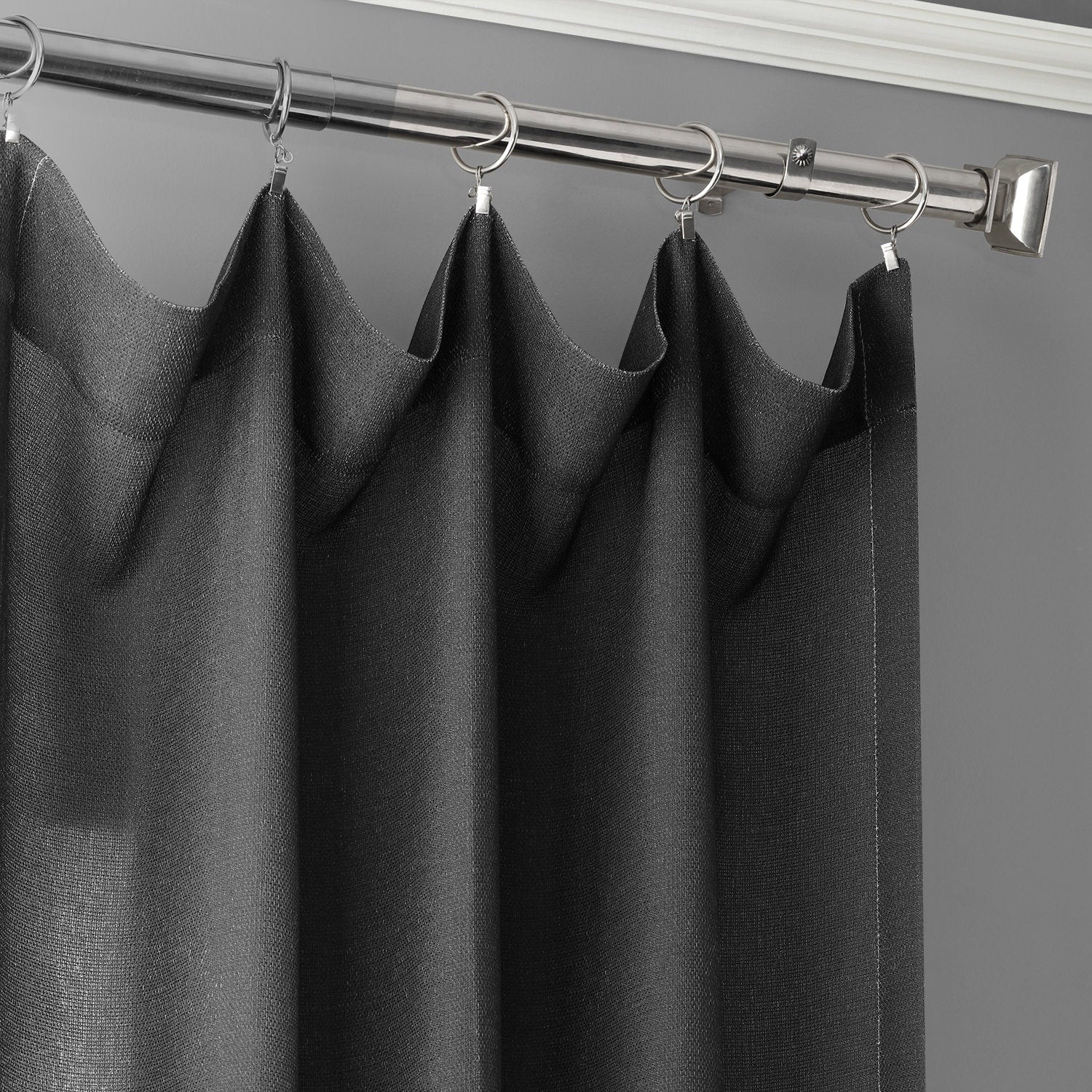 Exclusive Fabrics Ombre Faux Linen Light Filtering Curtains (1 Panel) - Lightweight Elegance, Natural Light Enhancement