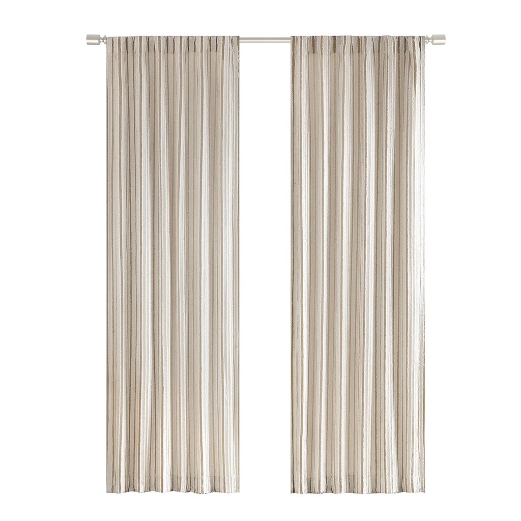 Light Filtering Rod Pocket Tab Single Curtain Panel