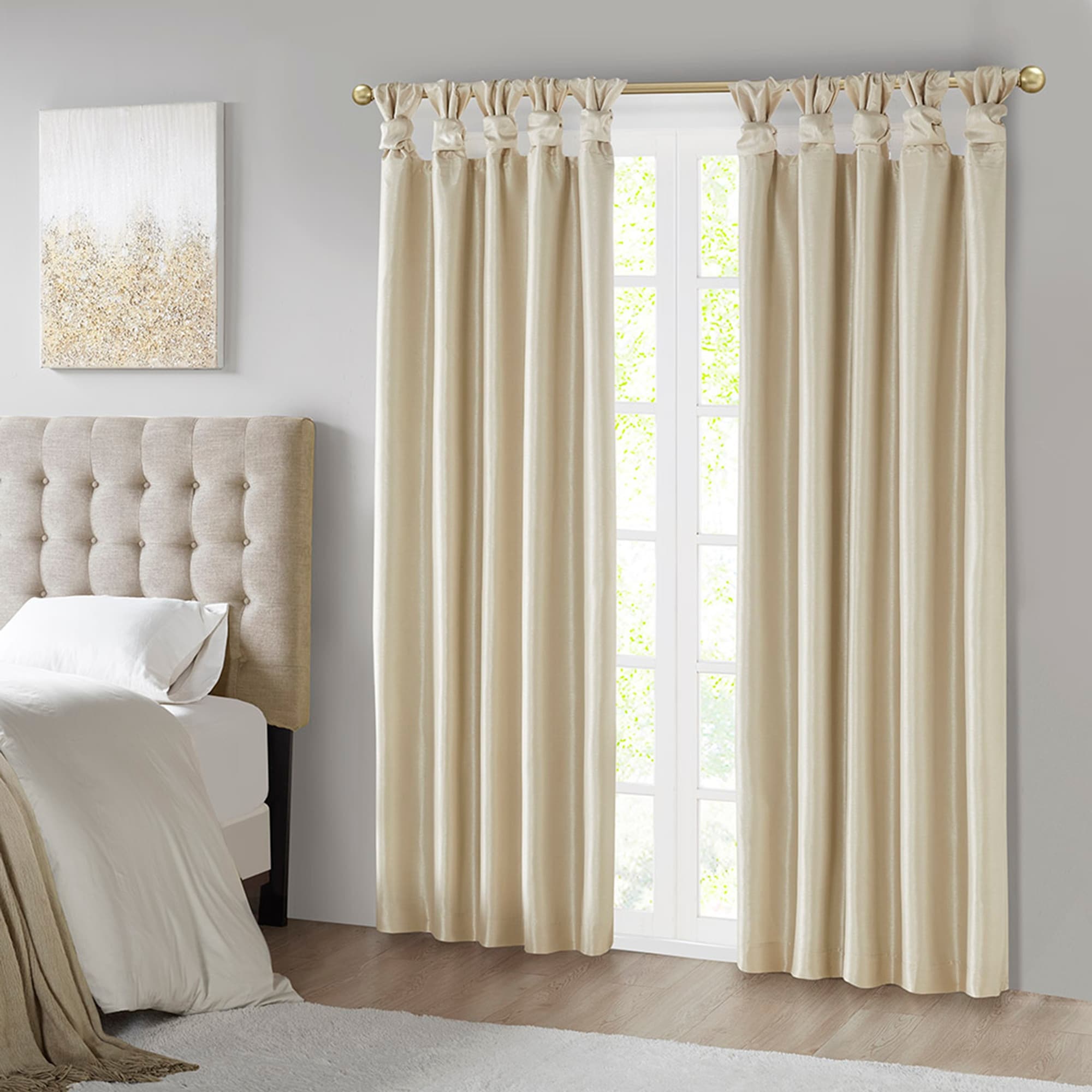 Madison Park Natalie Twist Tab Total Blackout Window Curtain Panel