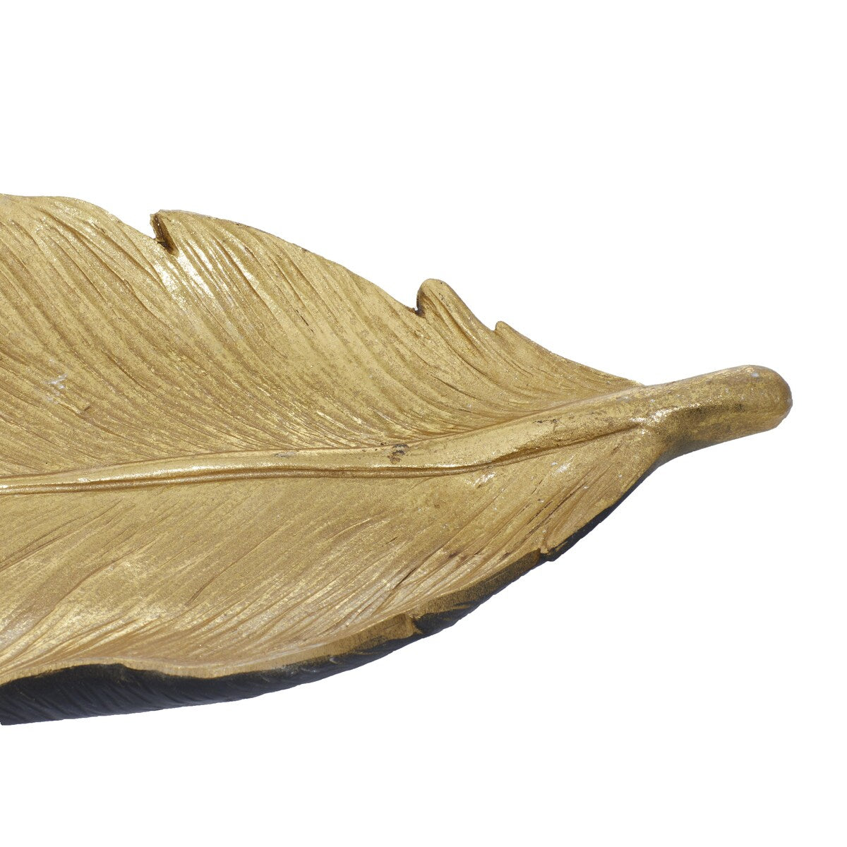 Polystone Bird Feather Decorative Decorative Bowl - Gold or Silver - Roche River Decor