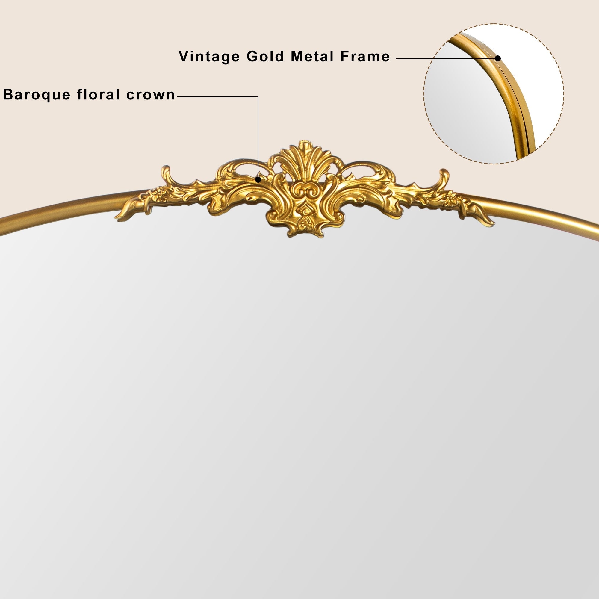 Vintage Gold Mirror Baroque Mirror