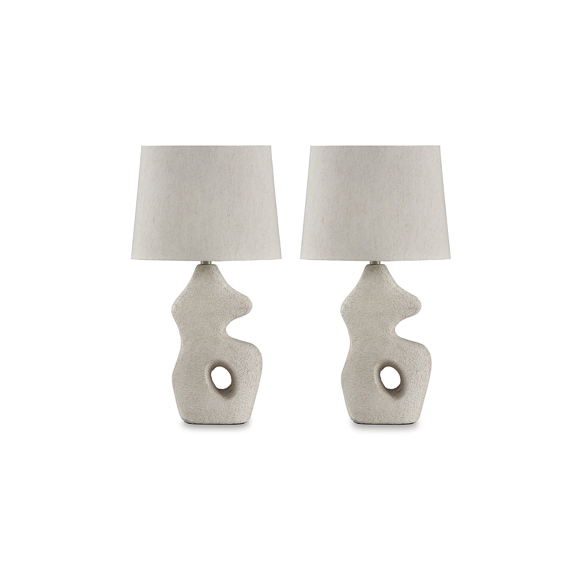 Signature Design by Ashley Chadrich Antique Beige Table Lamp (Set of 2) - 14 W x 10 D x 25.5 H