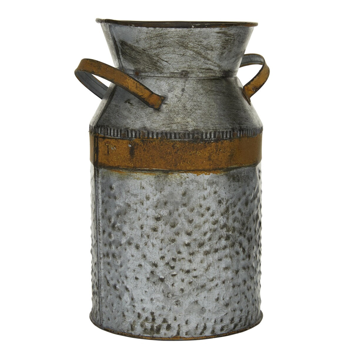 Metal Milk Can Decorative Vase - Gray - Roche River Decor