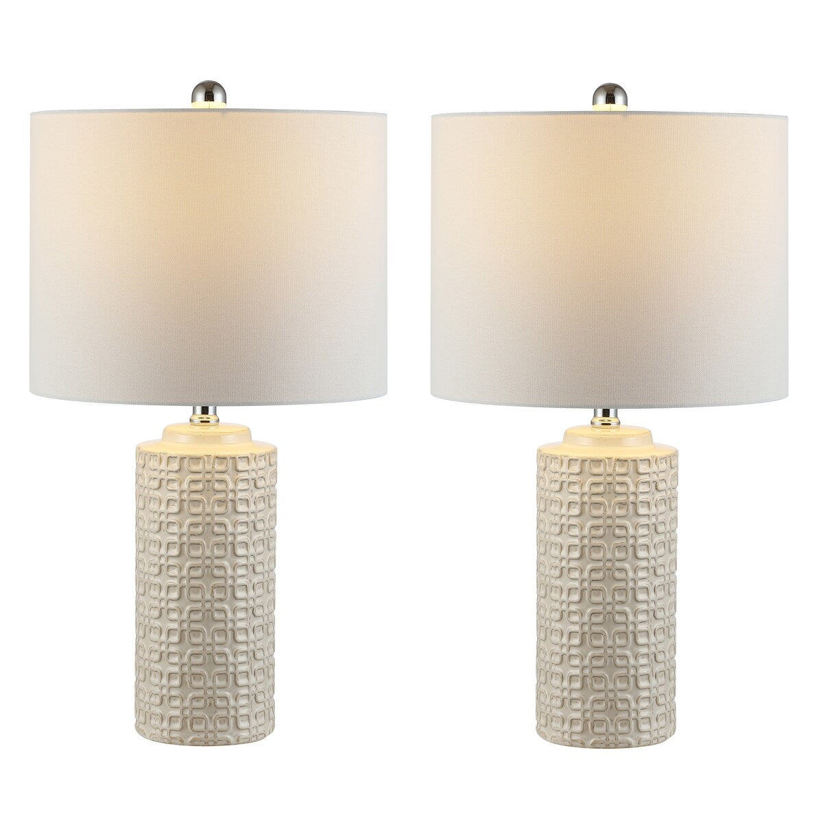 SAFAVIEH Lighting Ombline 24-inch Ceramic Table Lamp (Set of 2) - 13Wx13Dx24H