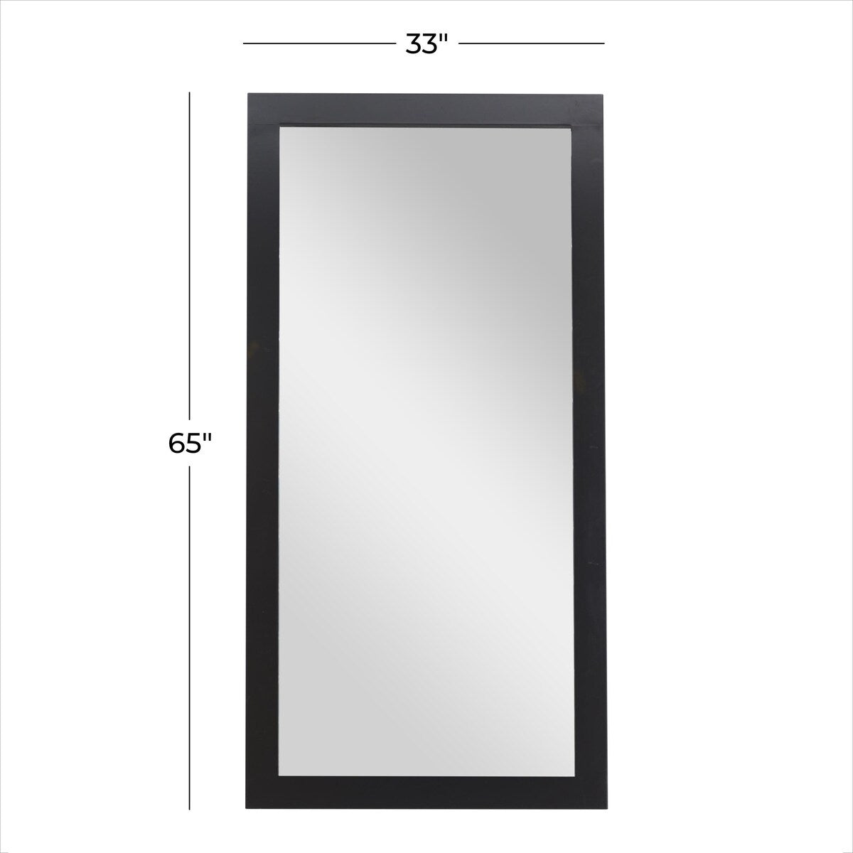 Wooden Rectangular Minimalistic Room Wall Mirror - White or Black - Roche River Decor