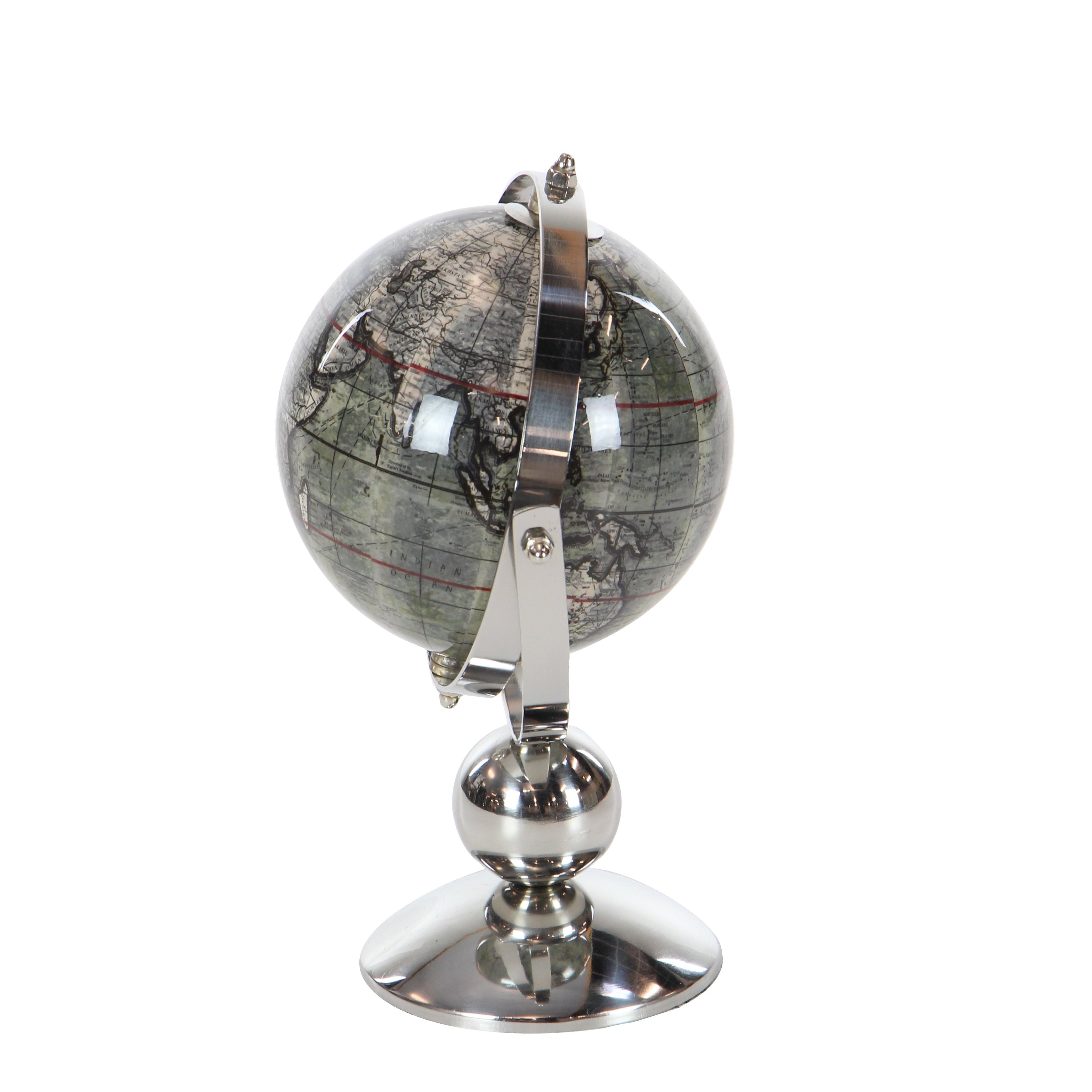 Silver Stainless Steel Metal Globe