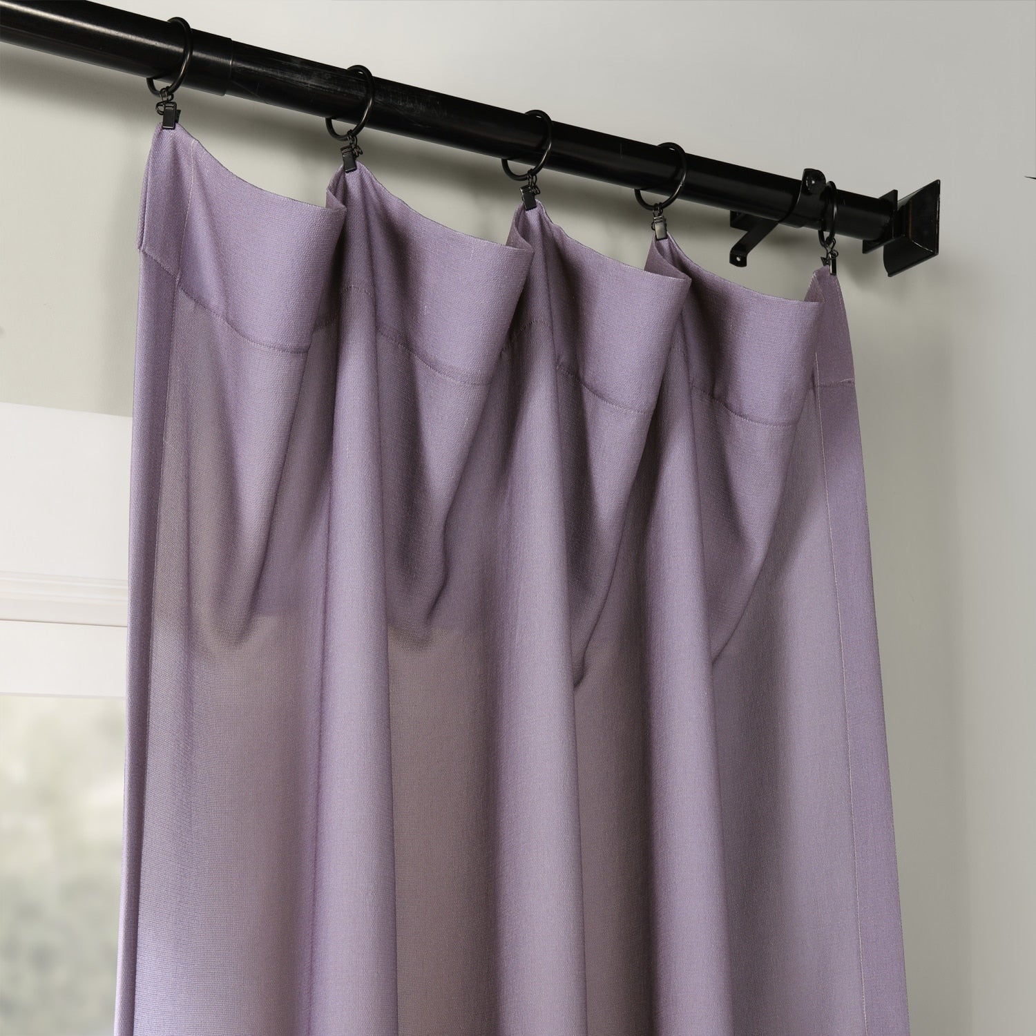 Exclusive Fabrics Ombre Faux Linen Light Filtering Curtains (1 Panel) - Lightweight Elegance, Natural Light Enhancement