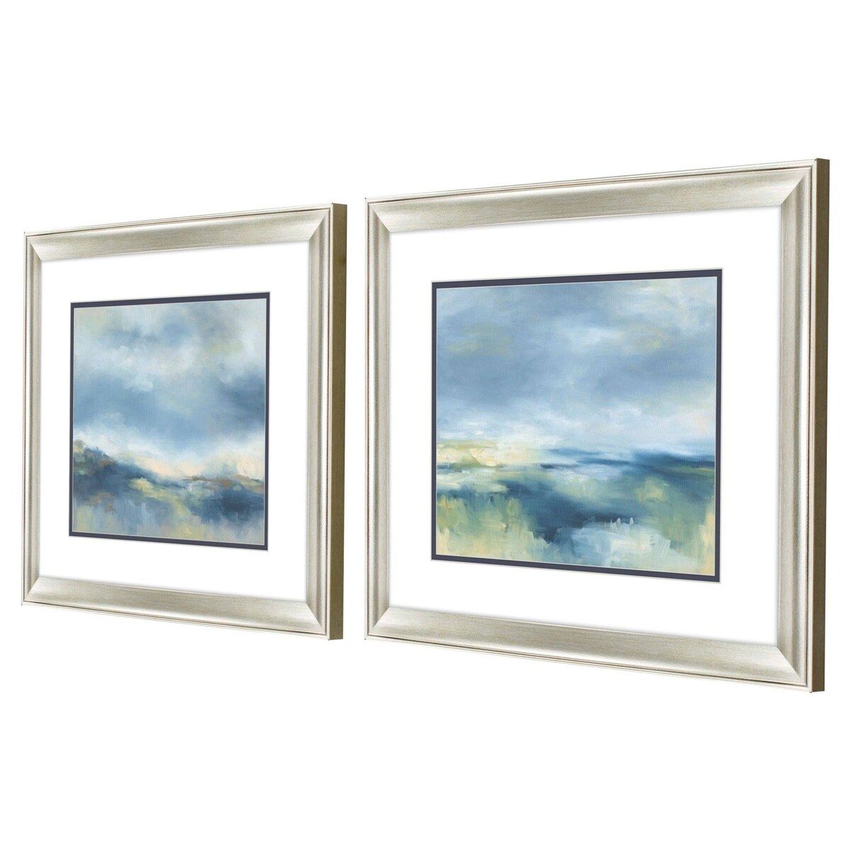 Buttermilk Coastal S/2 Framed Art Under Glass