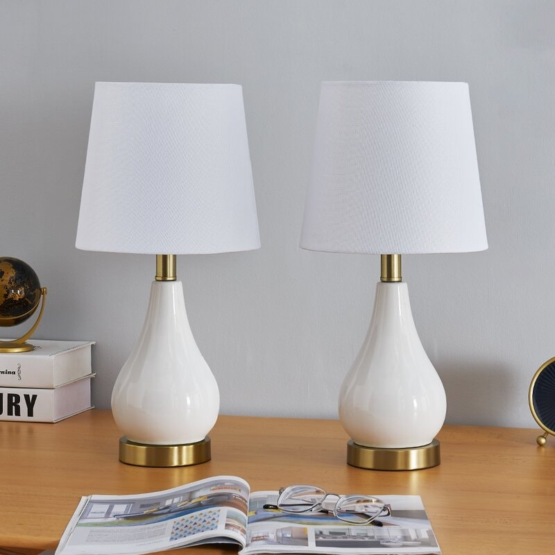 17.5 Table Lamp Set with USB (Set of 2)