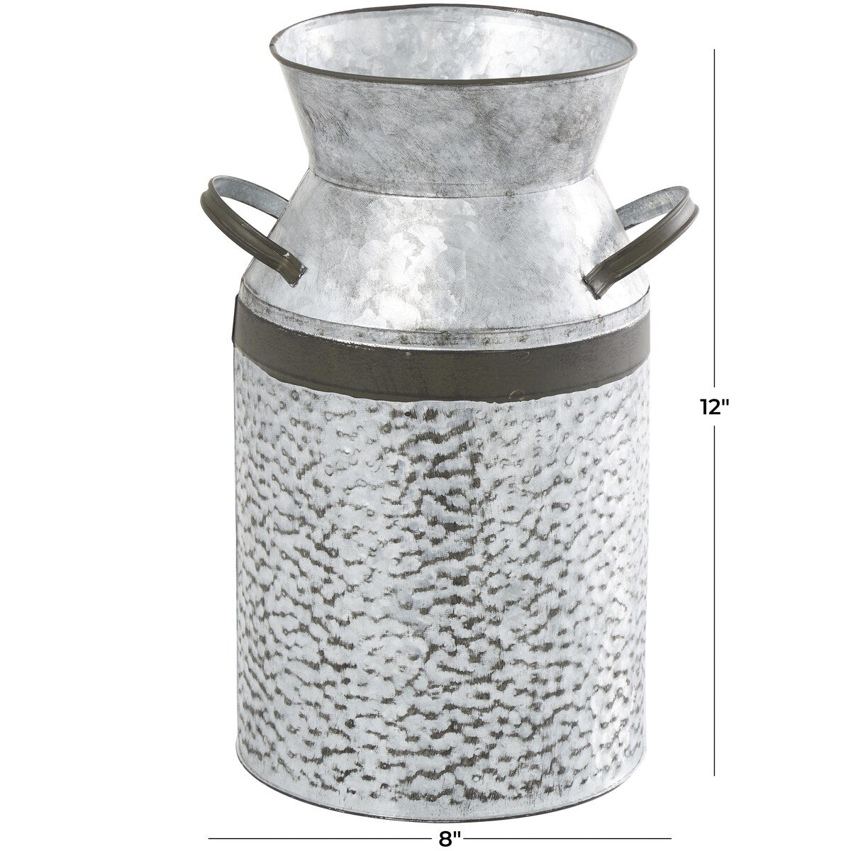 Metal Milk Can Decorative Vase - Gray - Roche River Decor