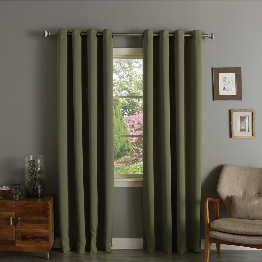 Aurora Home Thermal Insulated Blackout Curtain Panel Pair - 52w x 90l