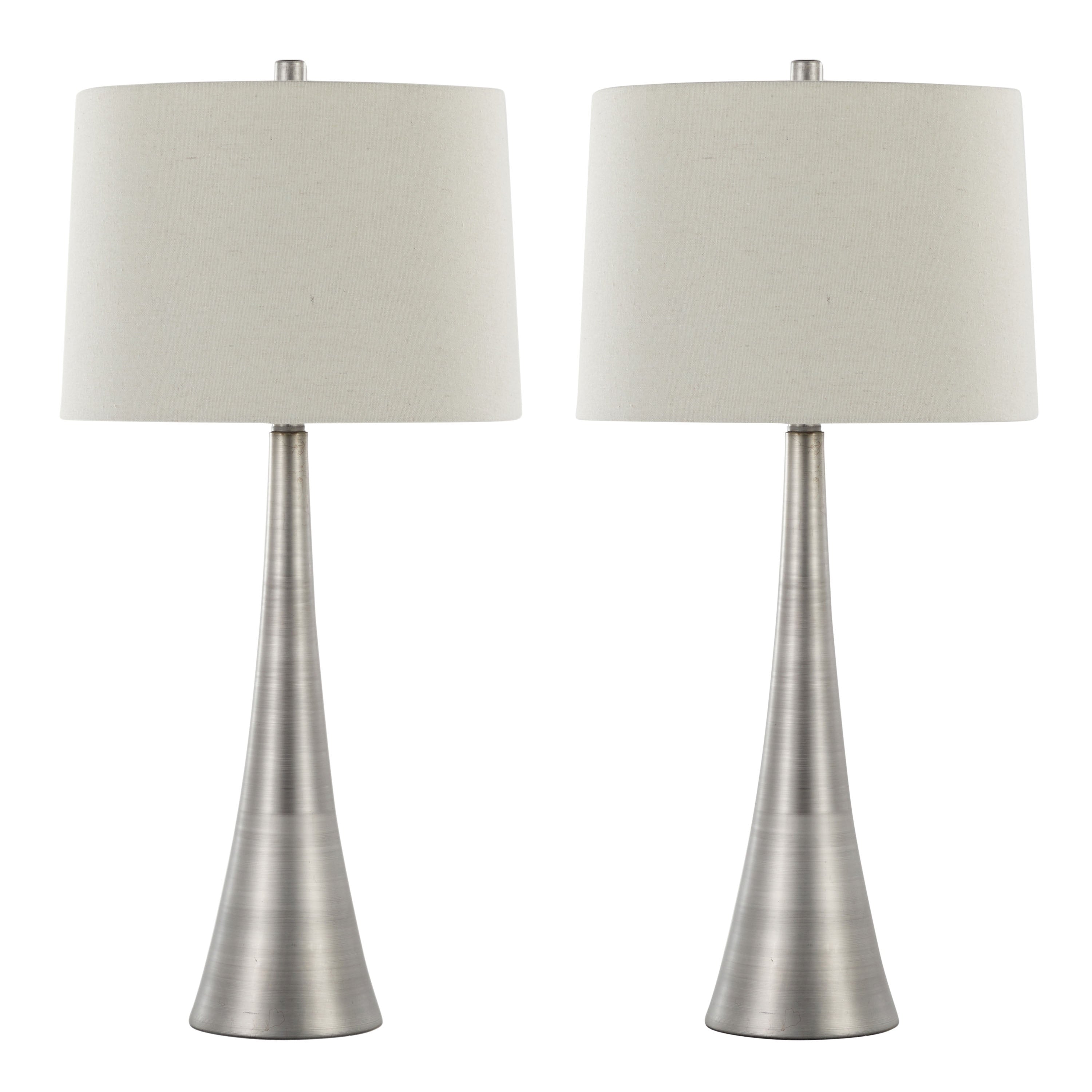 Silver Orchid Alba 29 Metal Table Lamp (Set of 2)