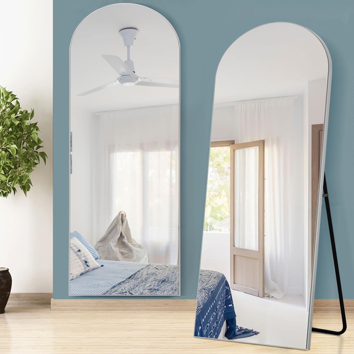 Lumioca Arched Full Length Standing Floor/ Wall Mirror