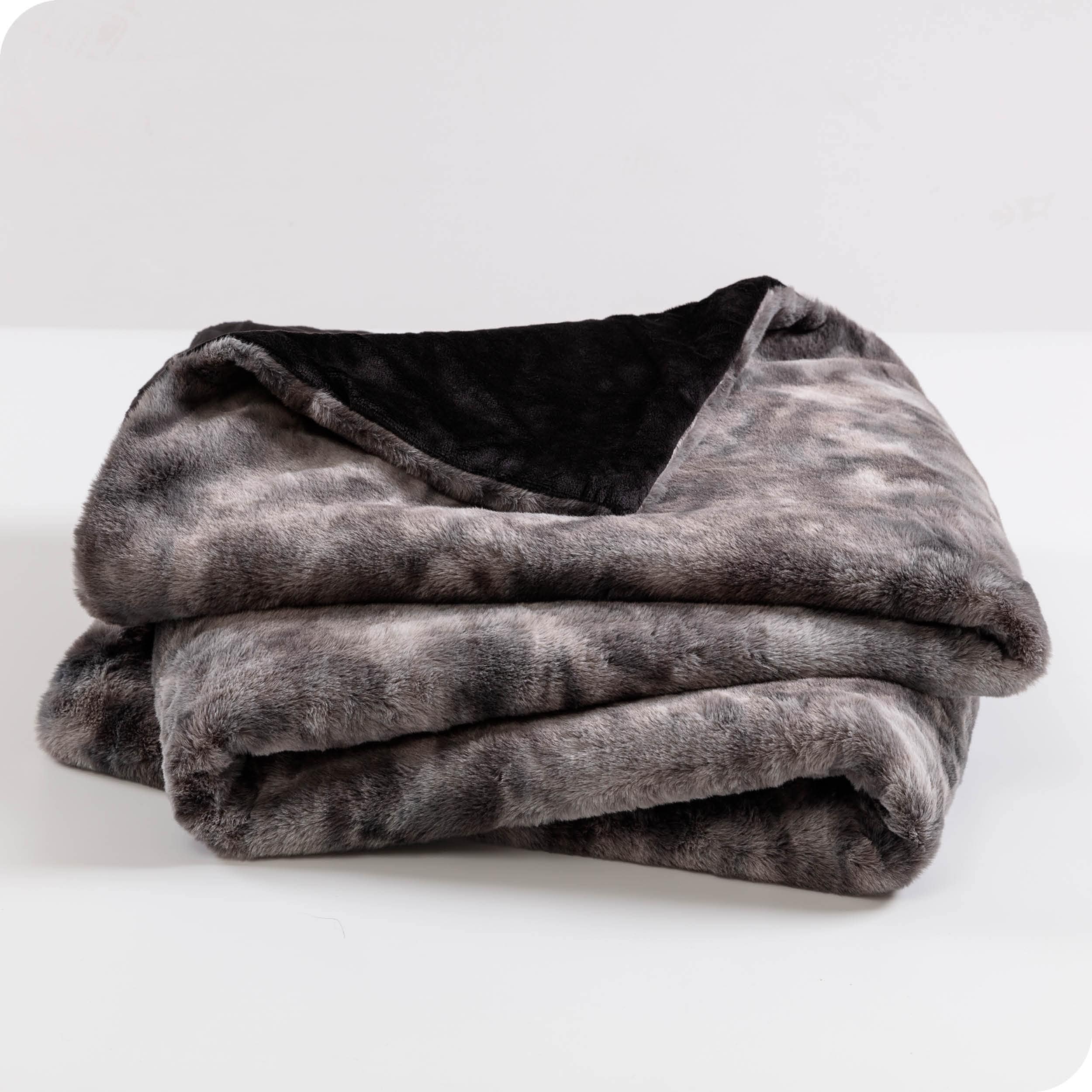 Bare Home Faux Fur Blanket - Ultra-Soft Blanket - Luxurious Fuzzy Warm