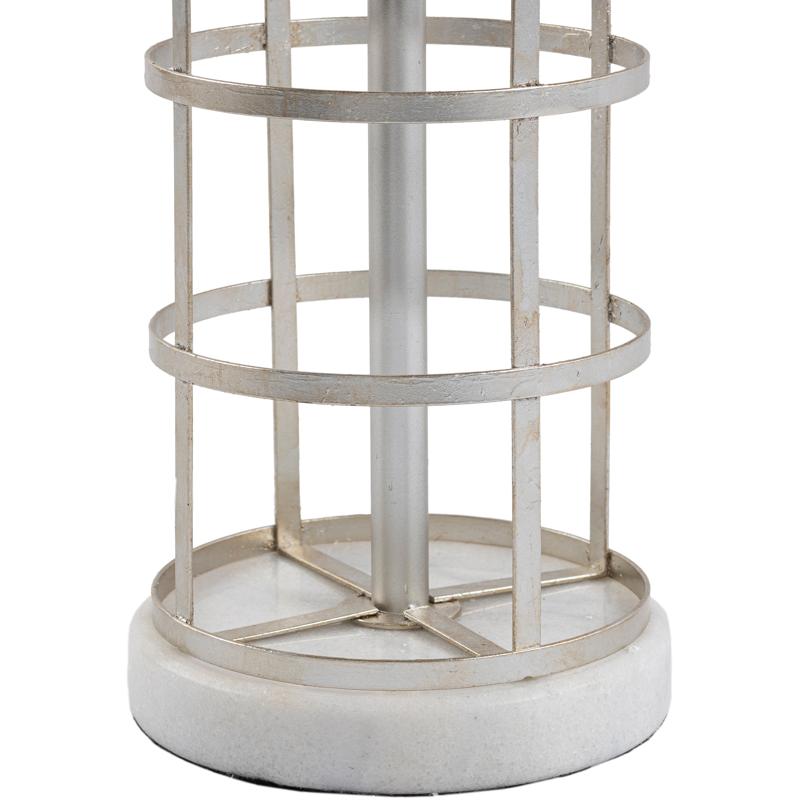 Artistic Weavers Marile Antique Silver Cage Table Lamp - 25H x 13W x 13D