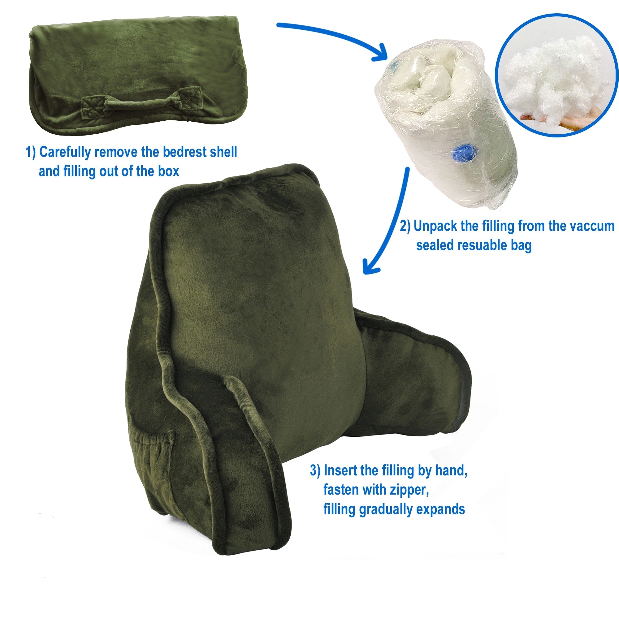 Super soft Lounger Need Assembly Bedrest Reading Pillow