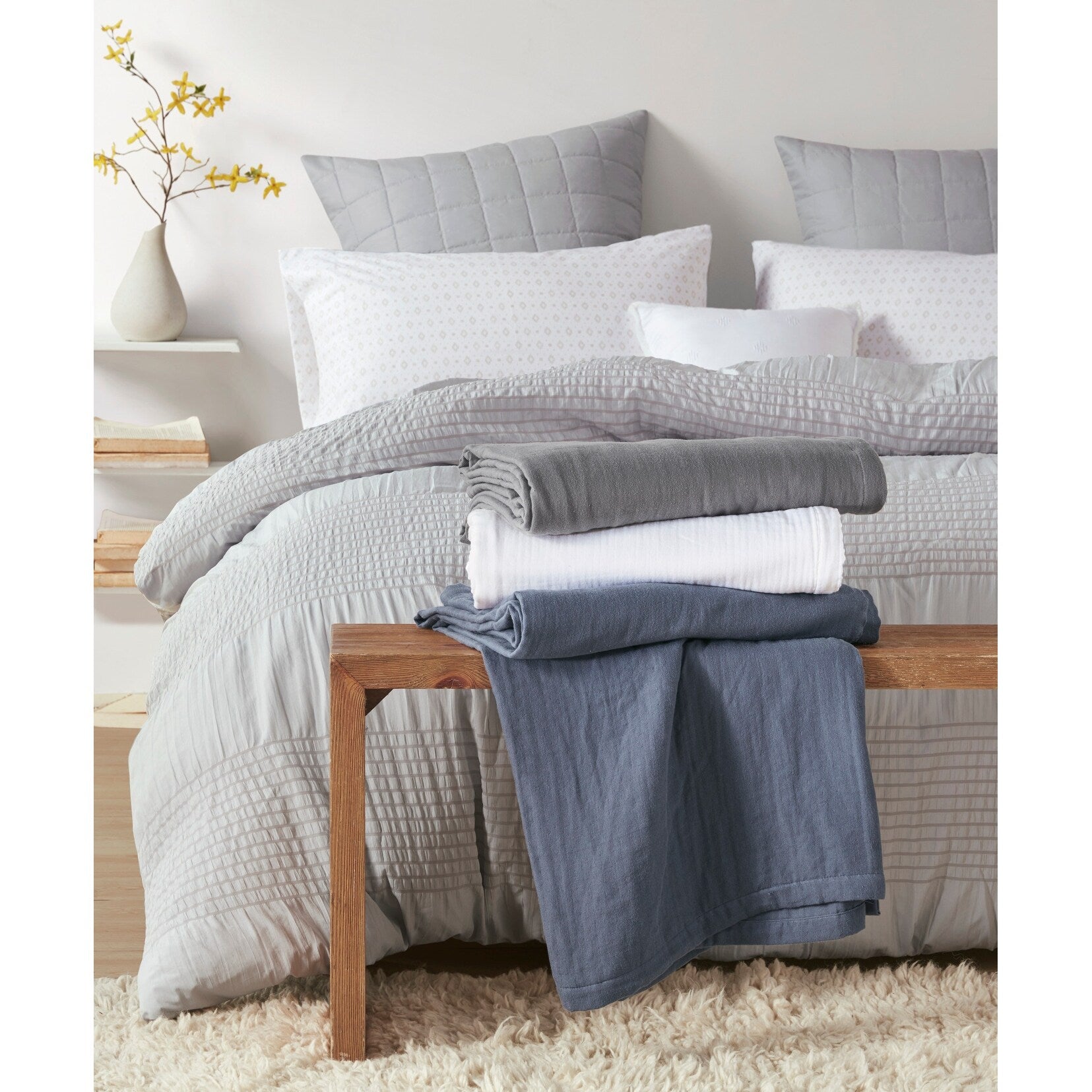 Clean Spaces Gauze 100% Cotton Lightweight Blanket