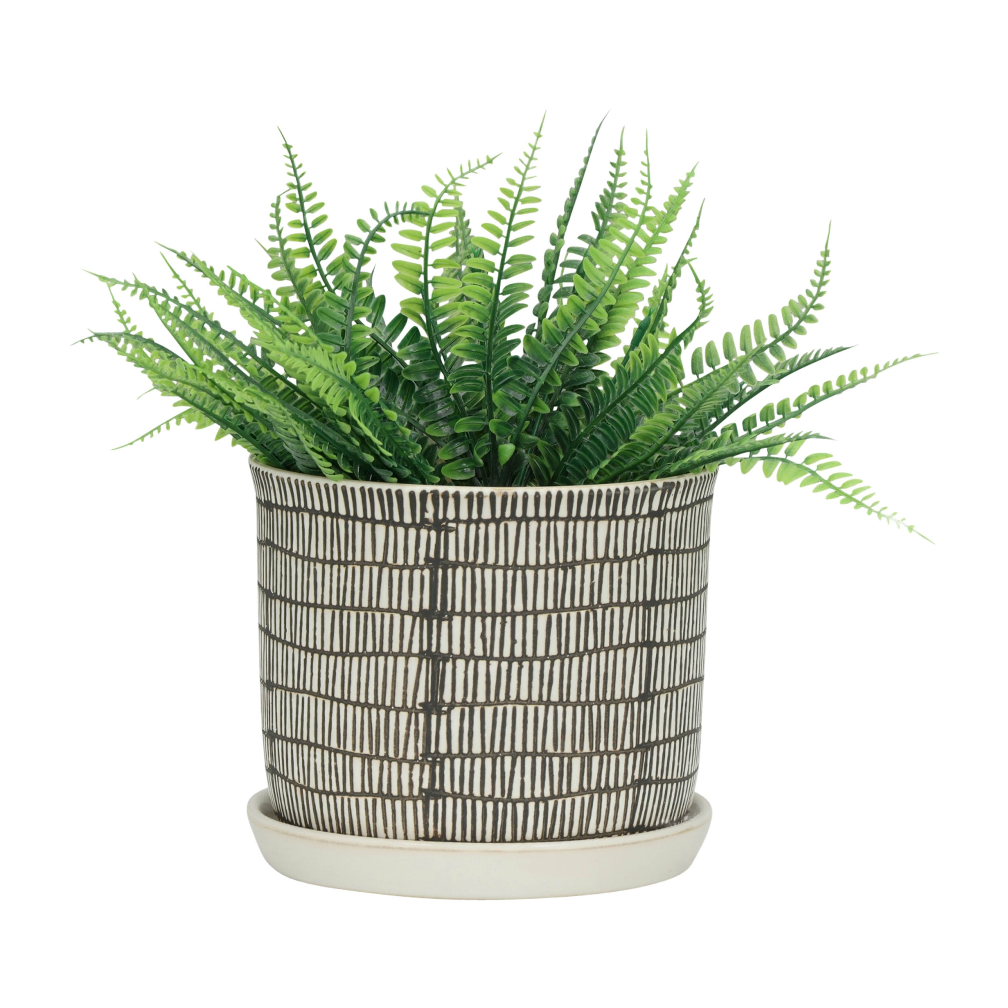 Sagebrook Home Modern Indoor or Outdoor Ceramic Planter Set of 2