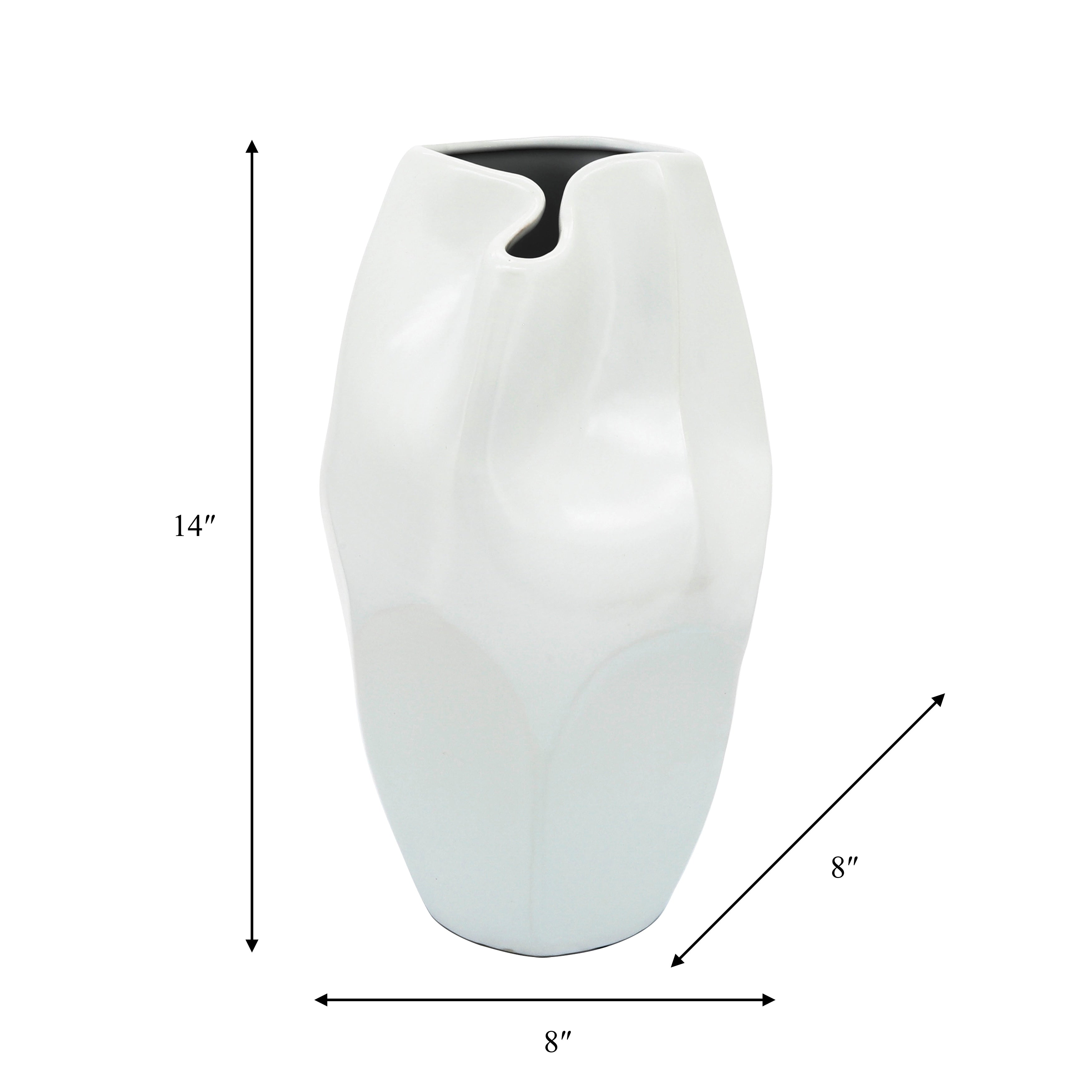 Sagebrook Home Ceramic Elegant Decorative Vase for Stylish Interiors