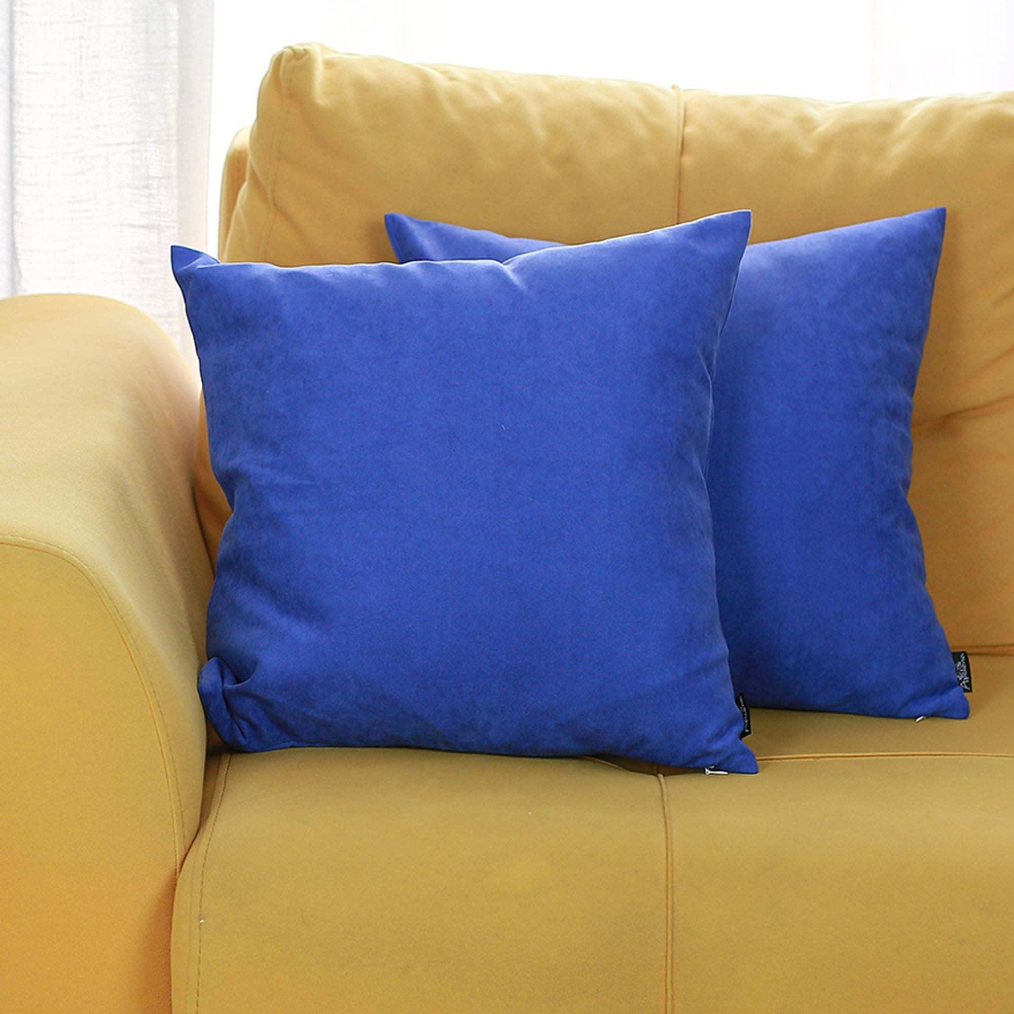 Honey Set of 2 Decorative Throw Pillow Cover Solid Color