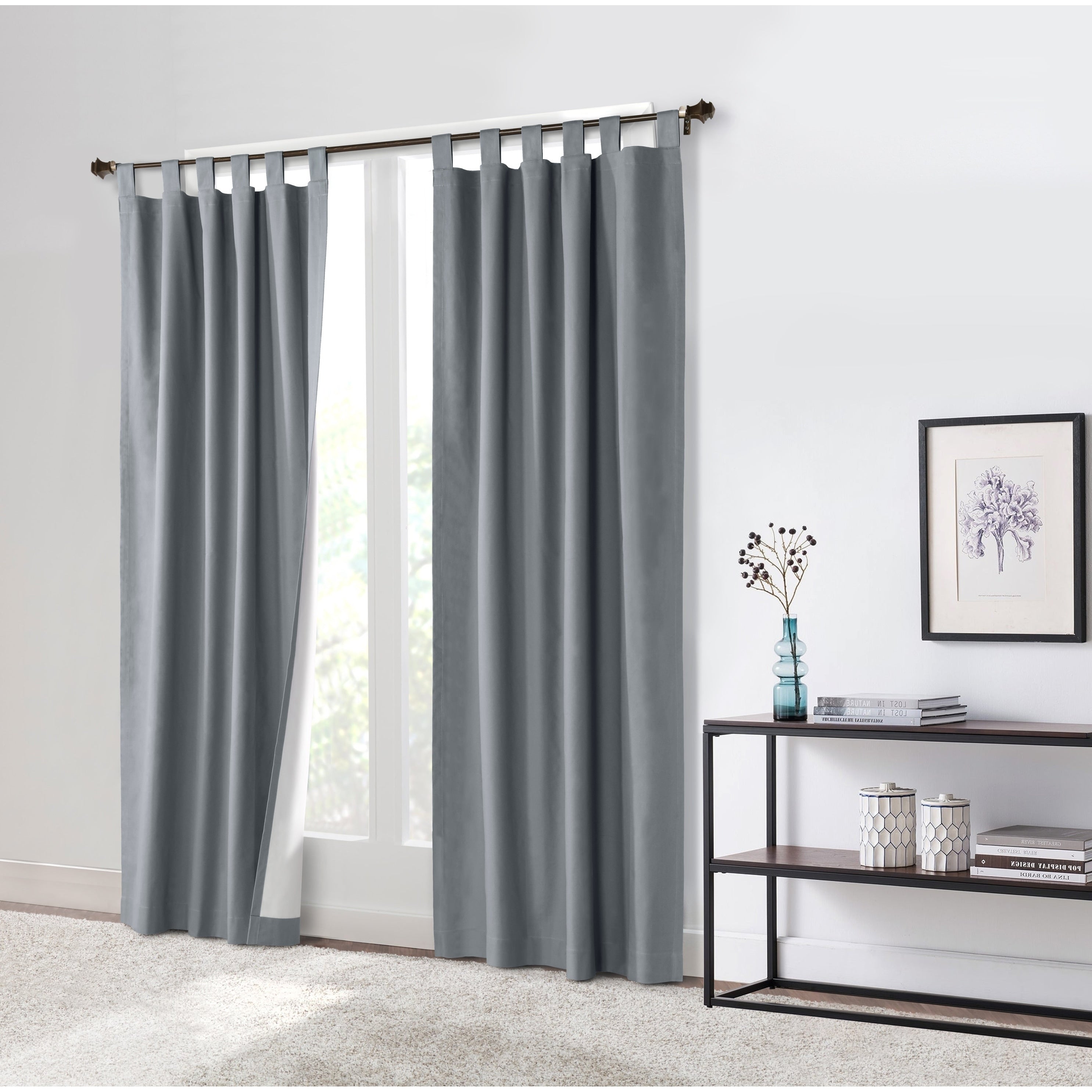 ThermaLogic Weathermate Insulated Cotton Tab Top Curtain Panel - Pair